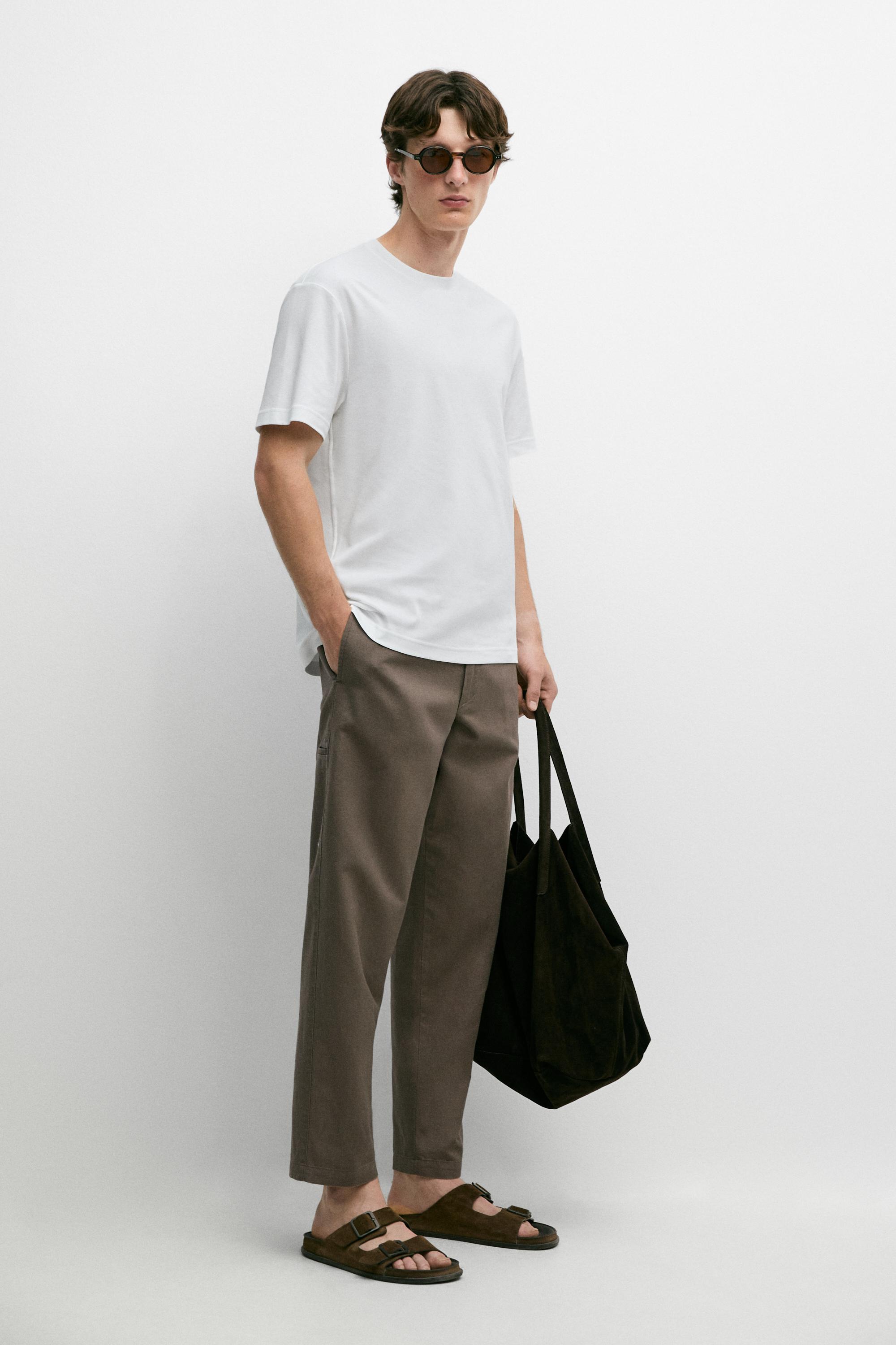 100% cotton short-sleeve T-shirt — WHITE