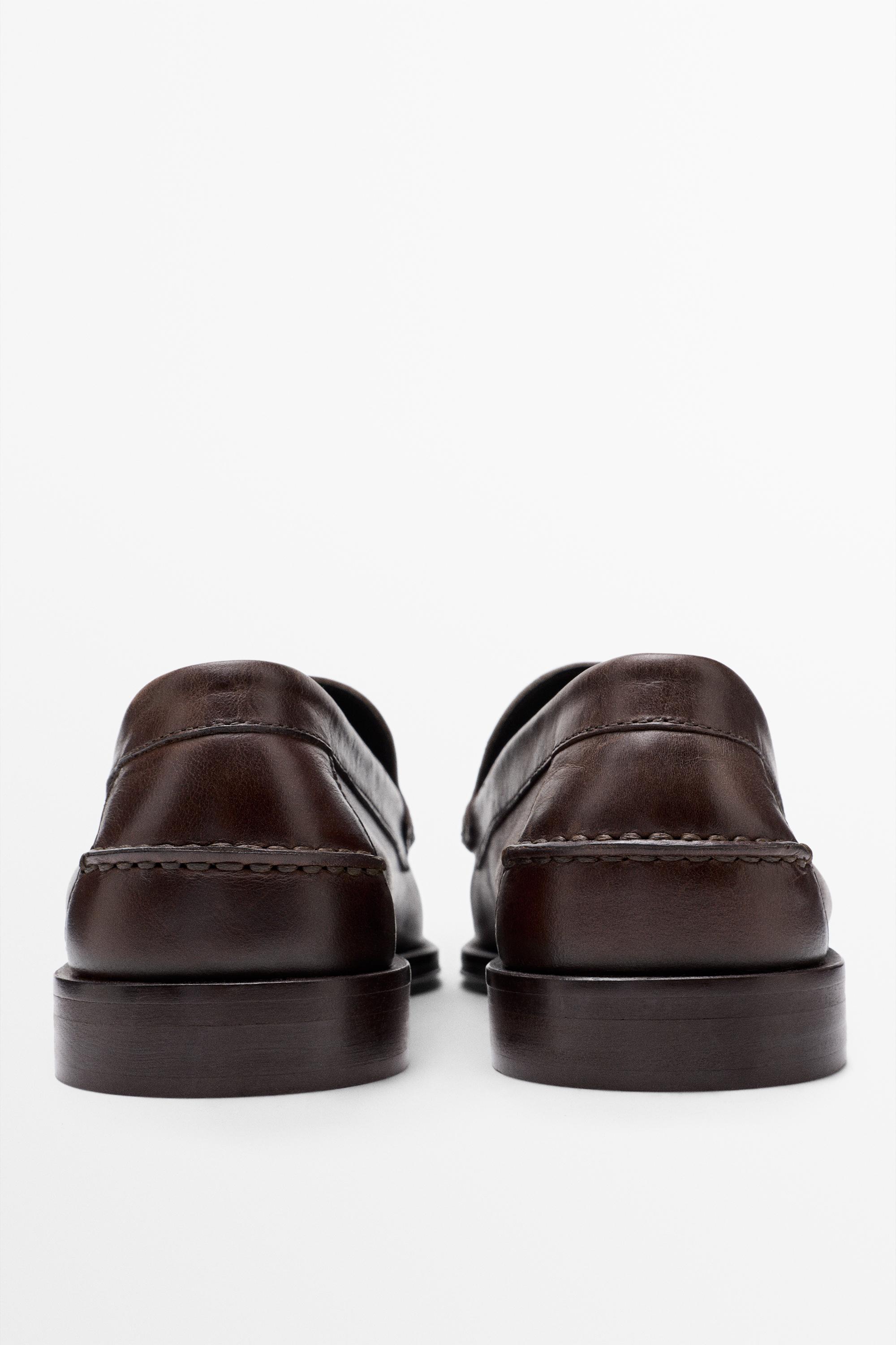 Oiled leather loafers — TAN