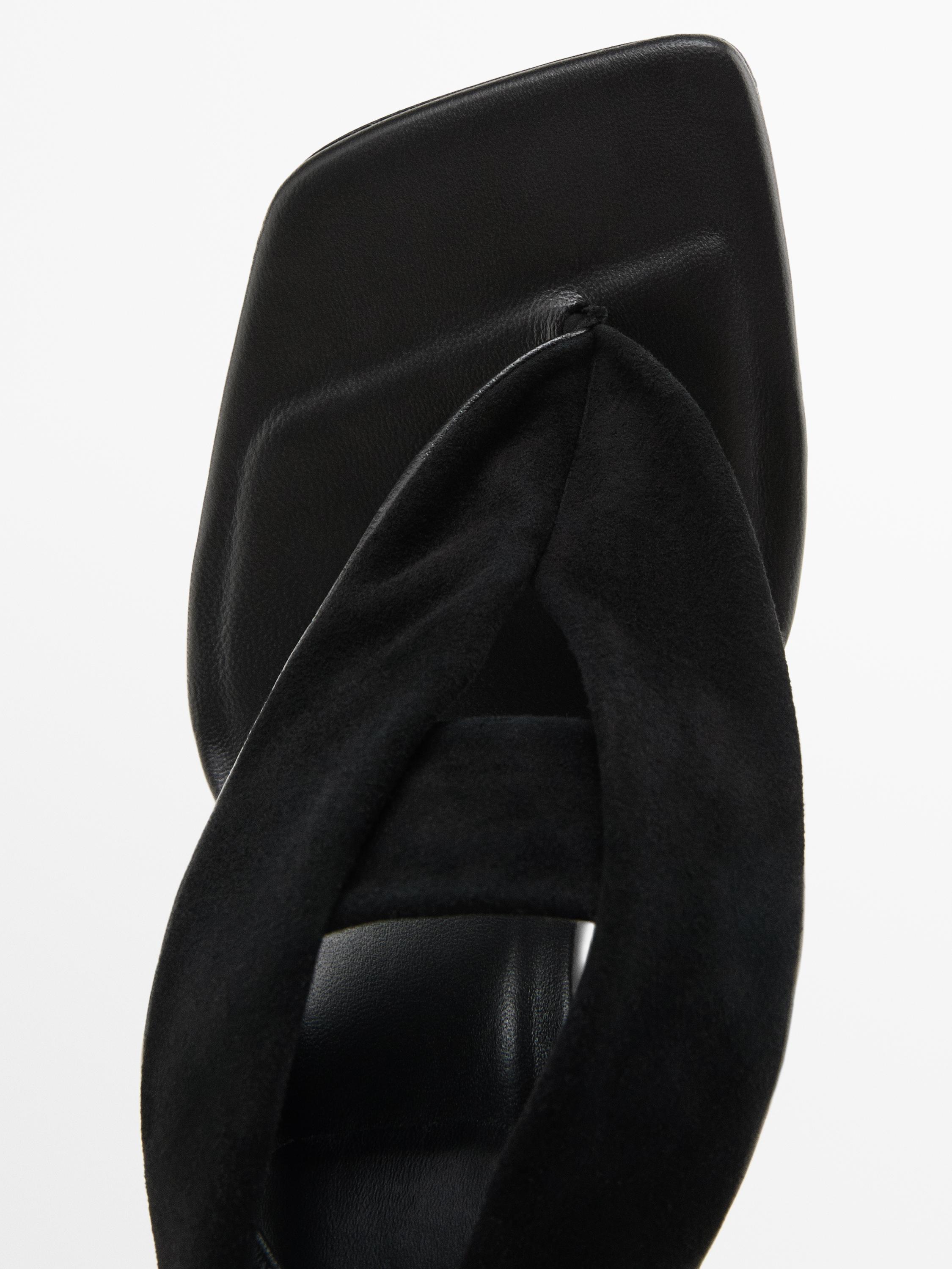 Suede high-heel sandals with tie detail - Limited Edition