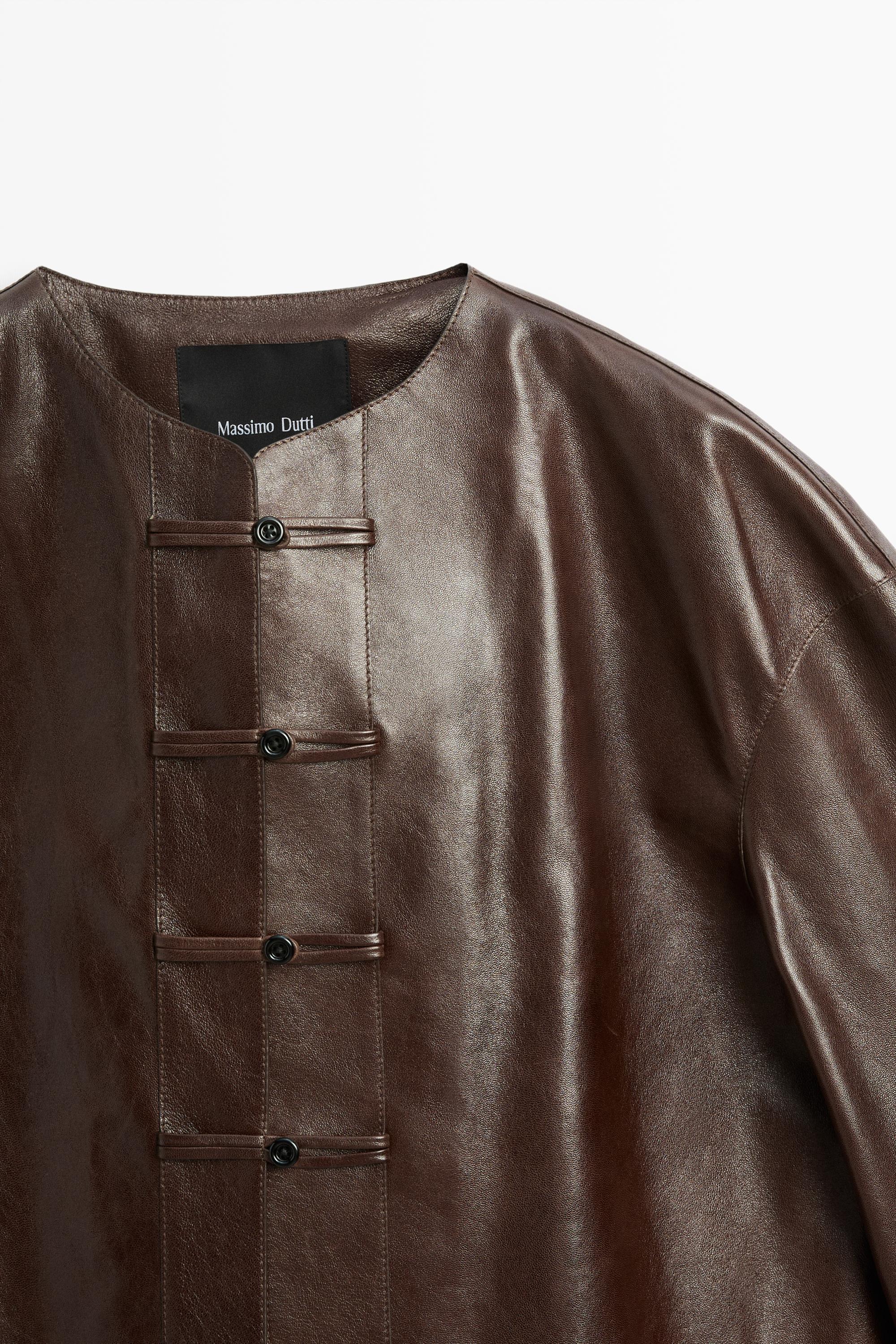 Nappalederjacke mit Knebelknöpfen