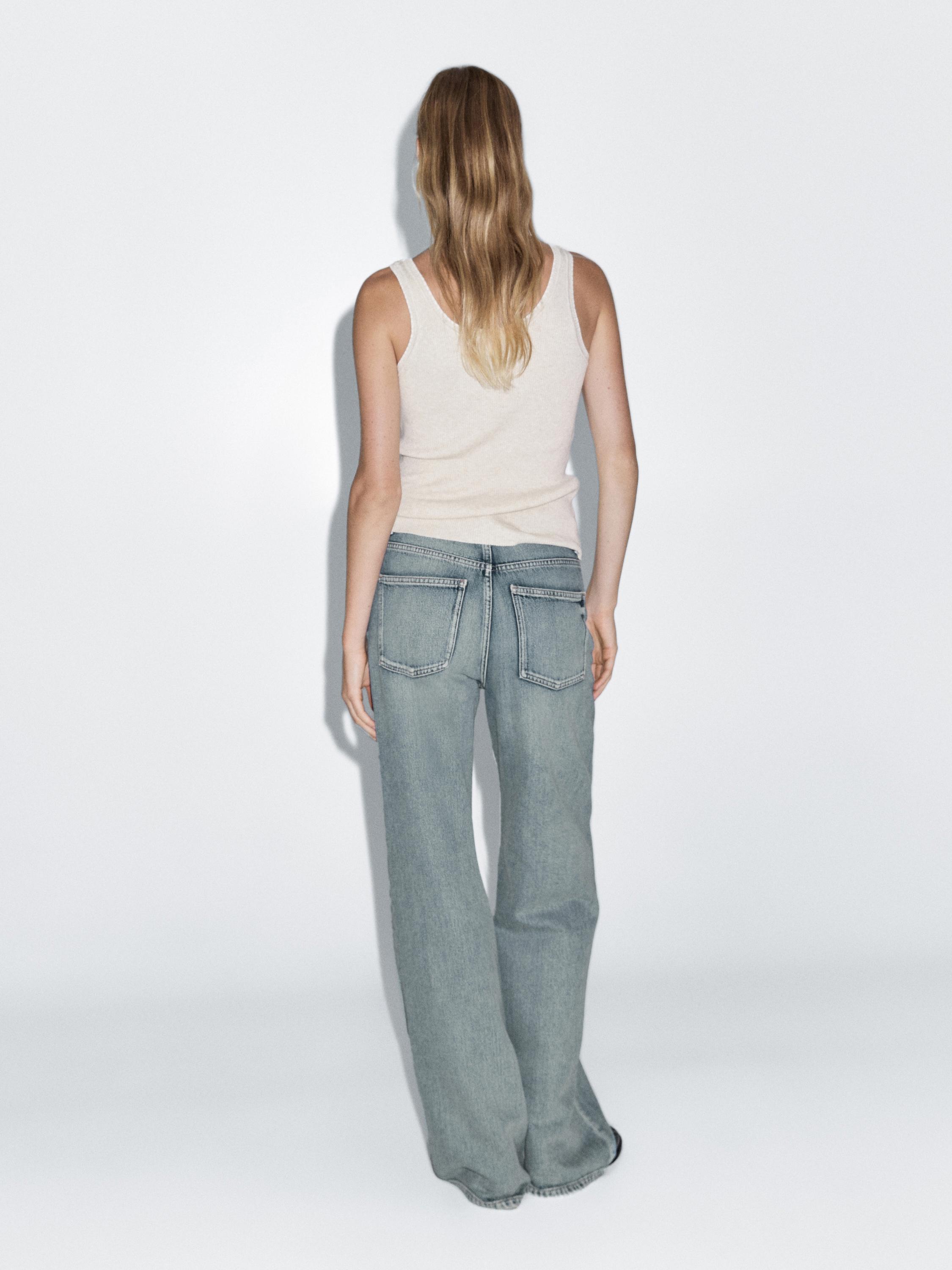 High-waist wide-leg jeans