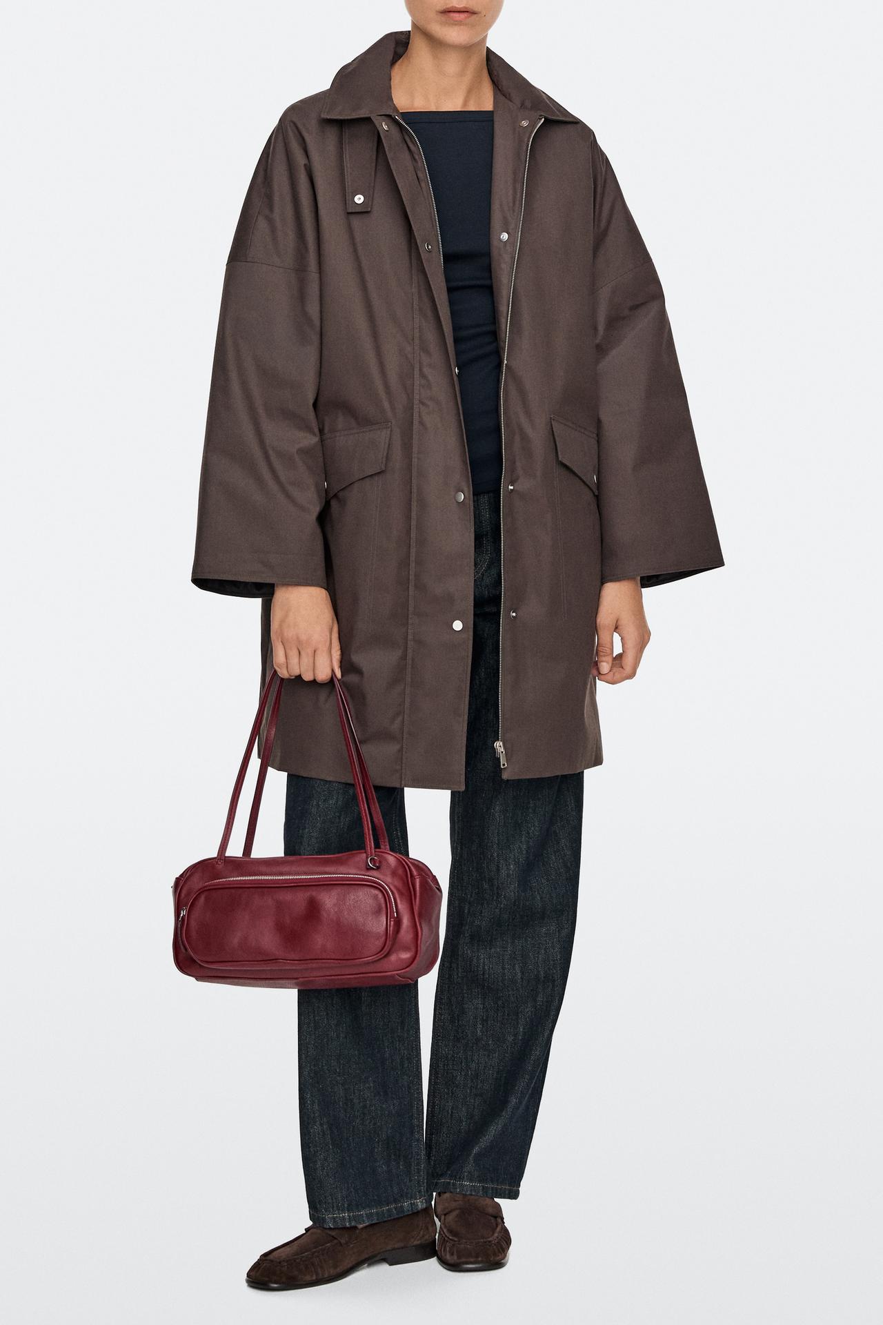 Medium Nappa leather bowling bag — Red