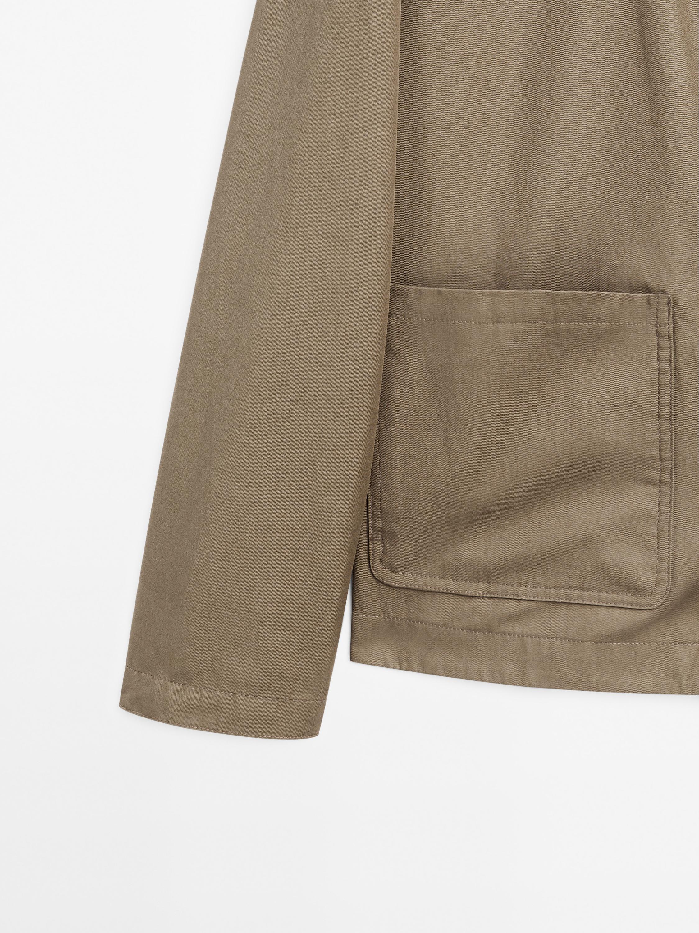100% cotton jacket with pockets