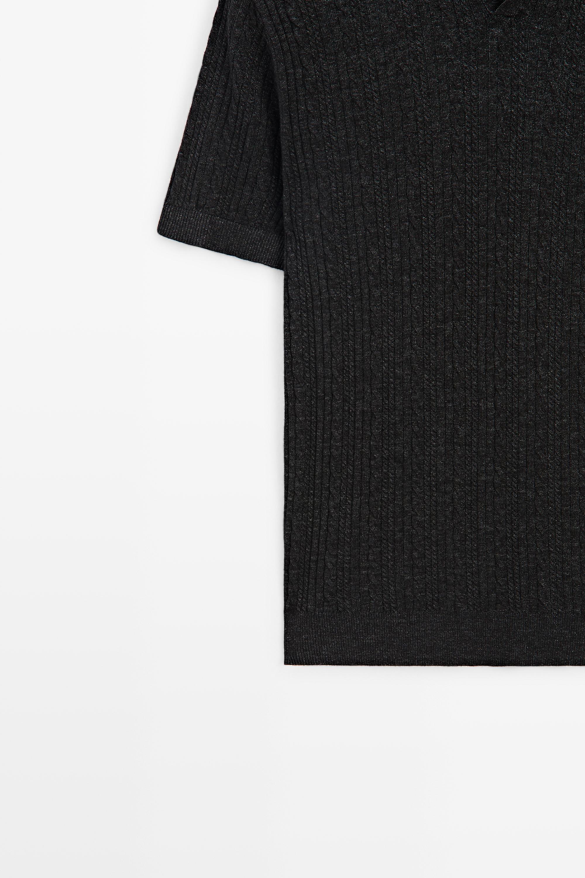 100% Cotton Knit Polo — CHARCOAL