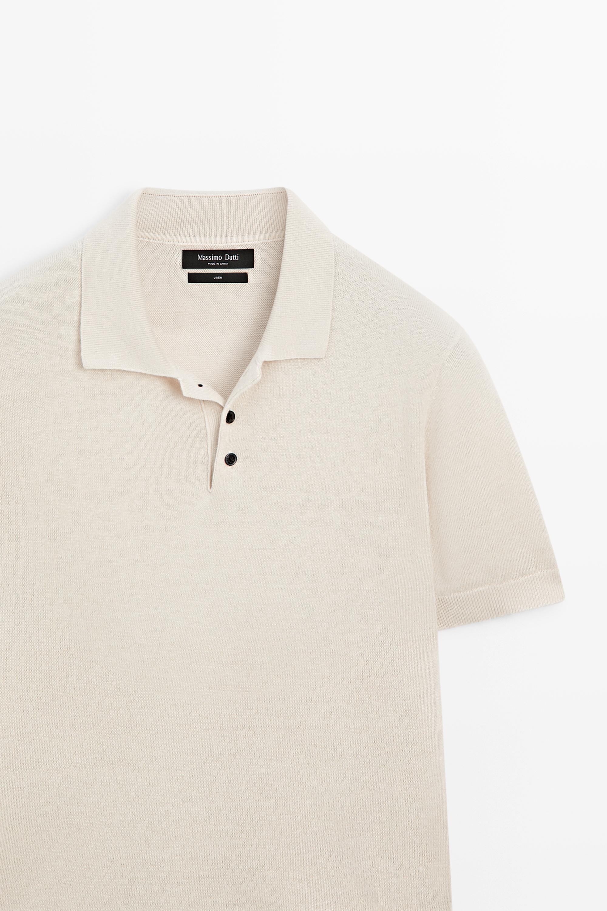 100% linen short sleeve knit sweater