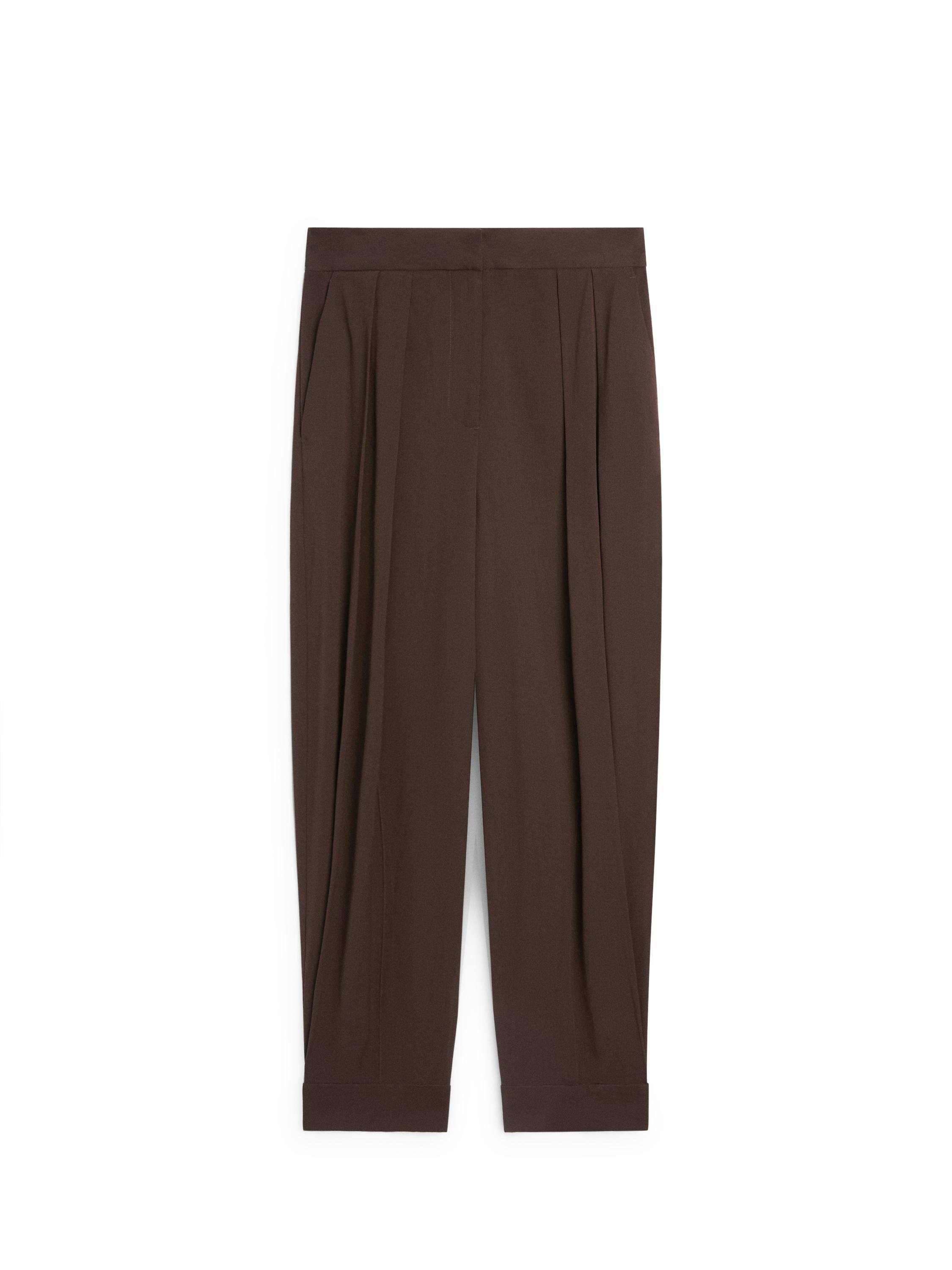 Darted sarouel trousers — BROWN