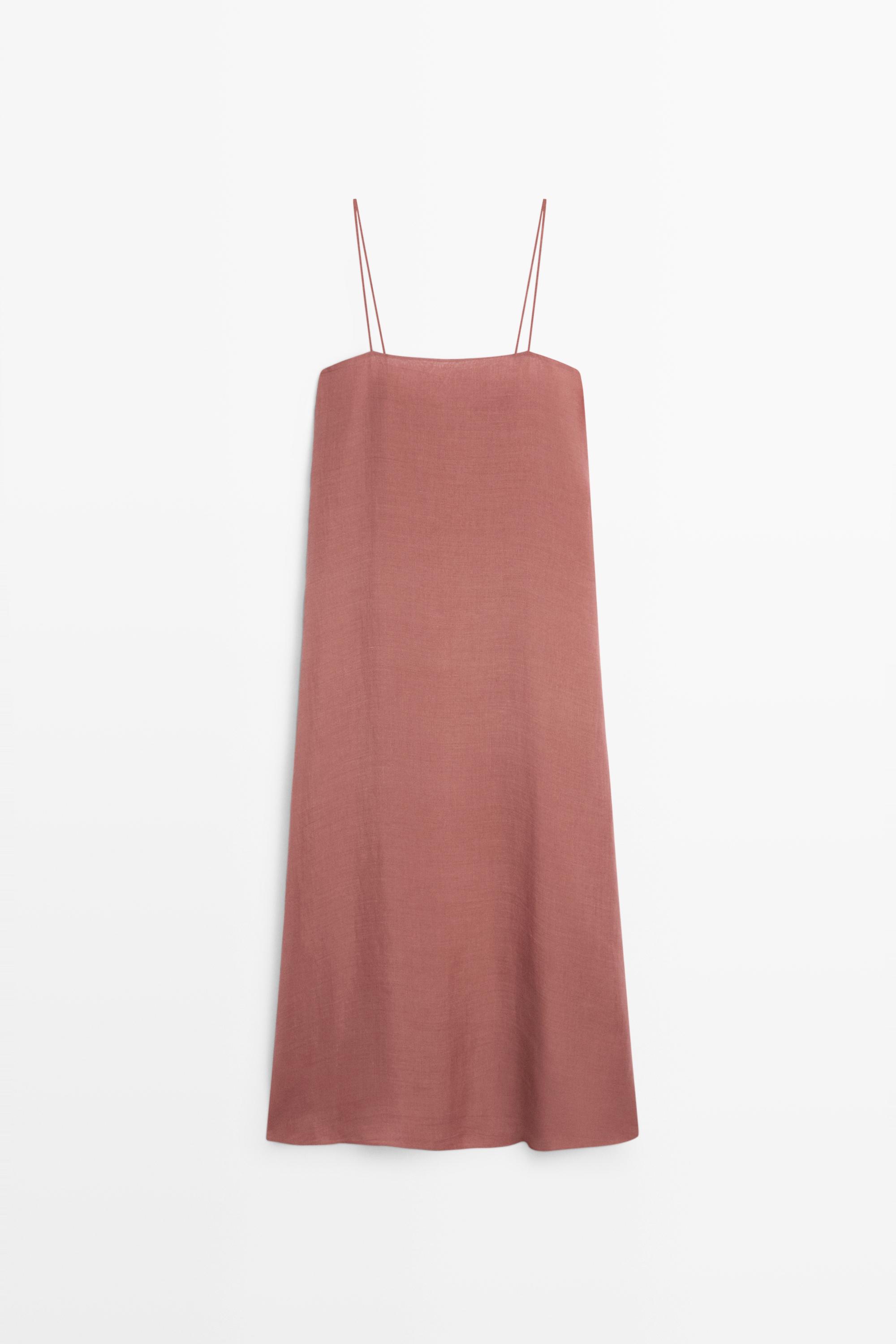 Flowing double-layer midi dress