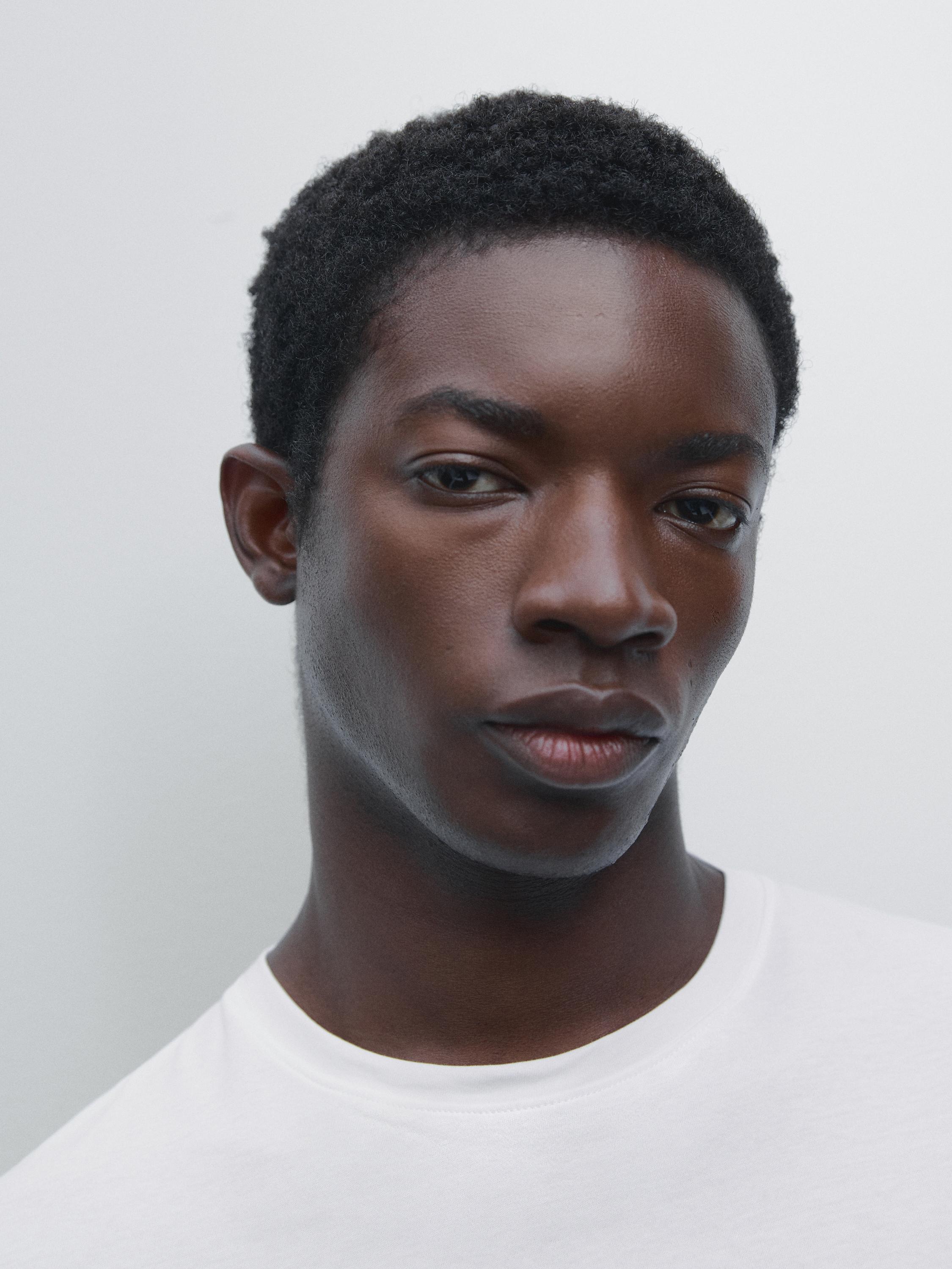 100% mercerised cotton T-shirt — WHITE