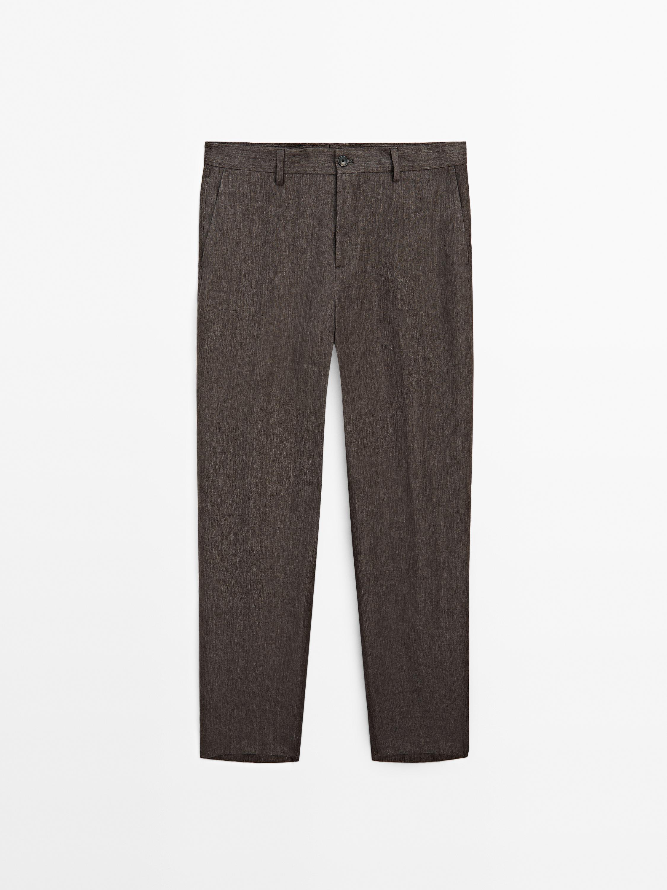 Pleegitatud linased püksid kollektsioonist Total Look