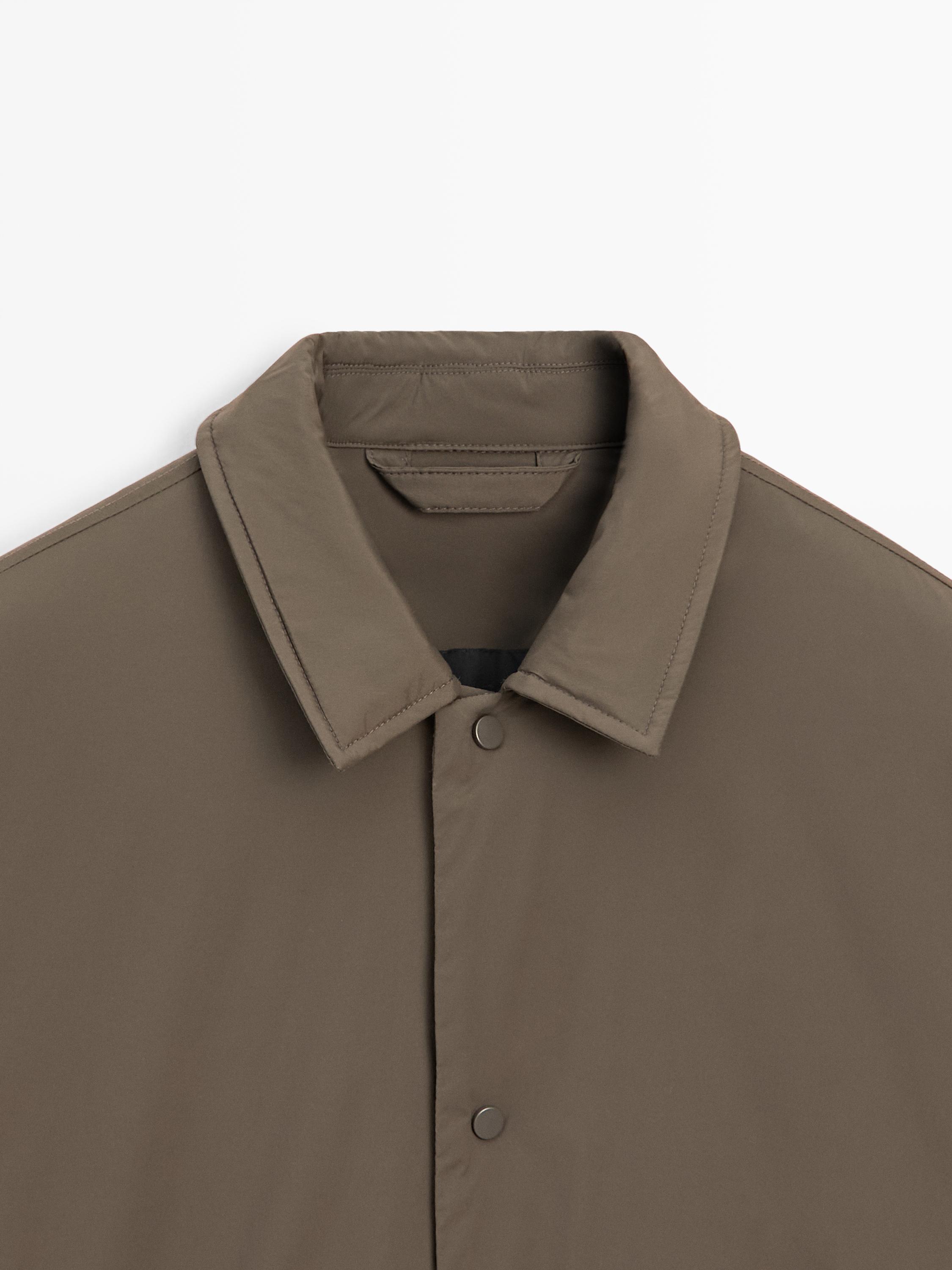 Lightweight water-repellent padded overshirt — KHAKI