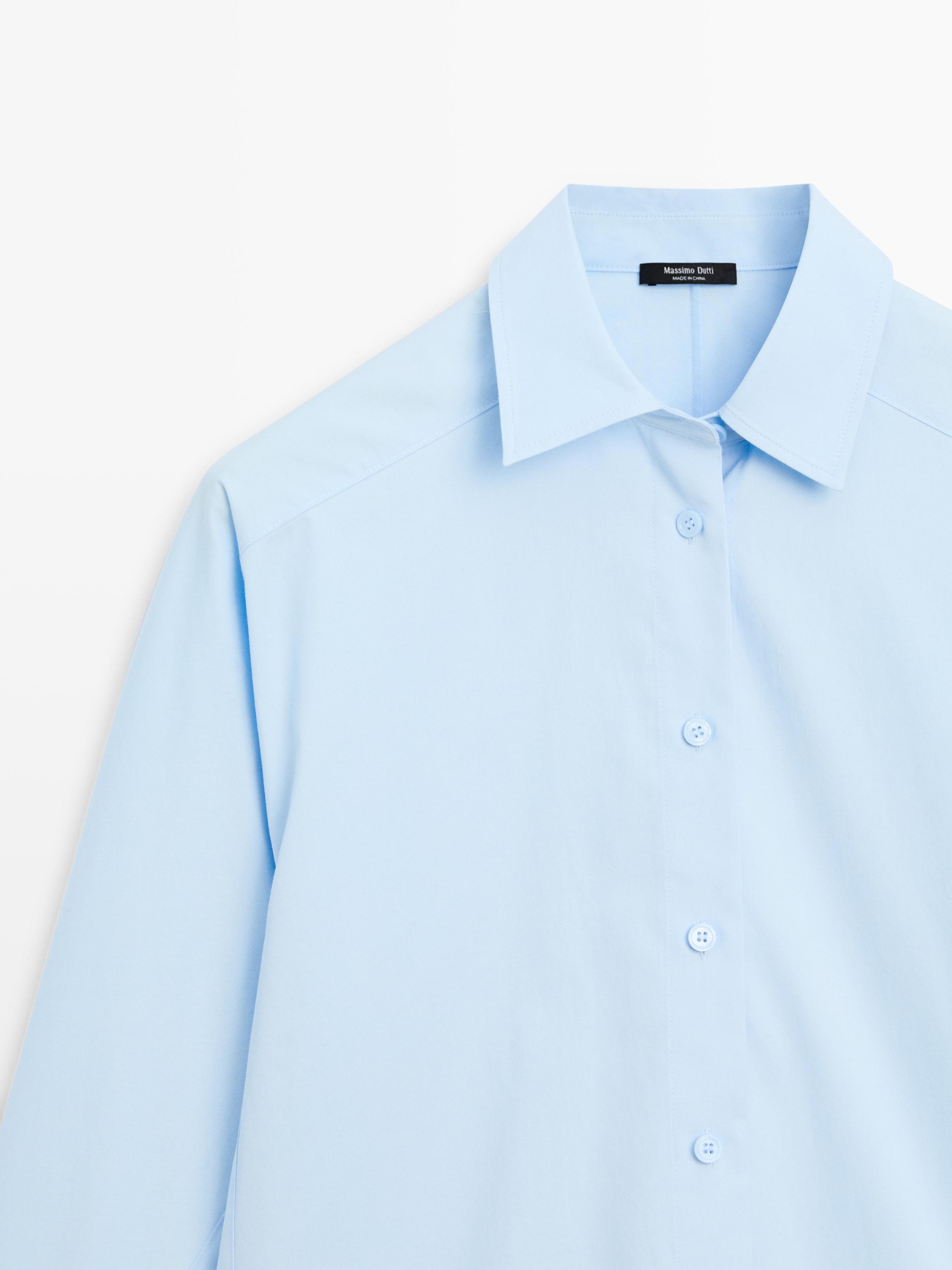 Chemisier en popeline à manches raglan