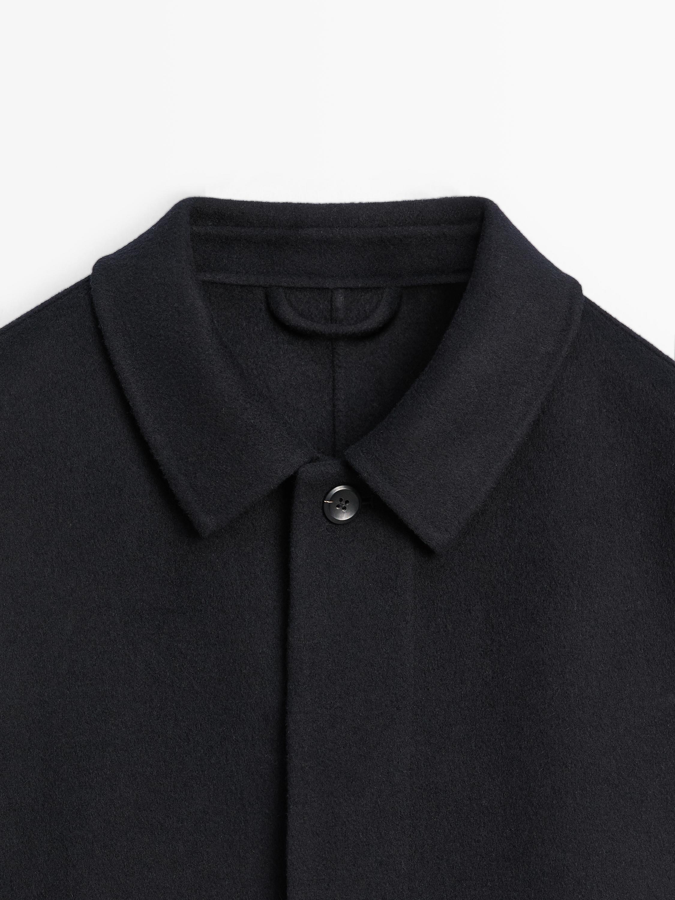 Short wool blend coat