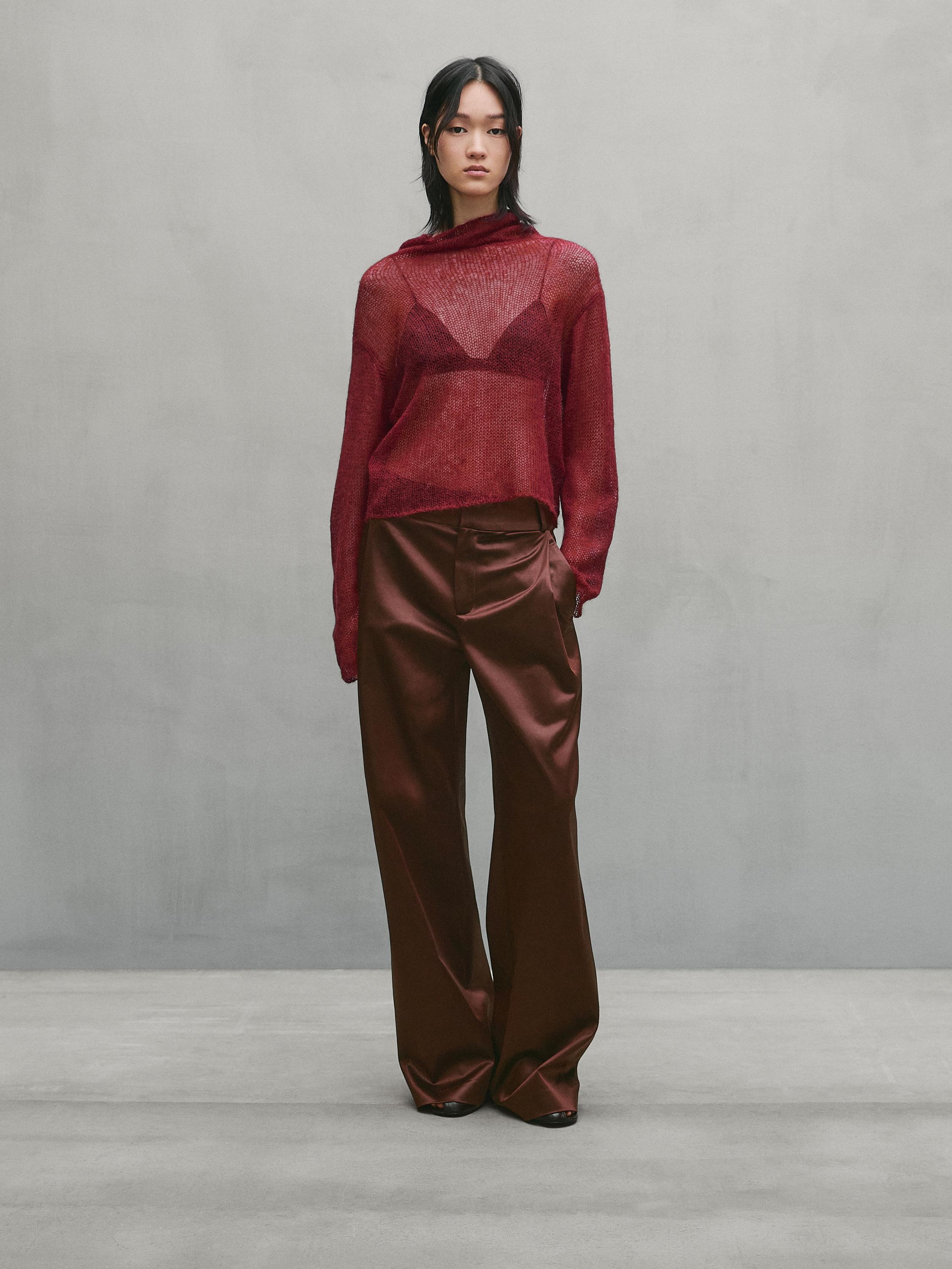 Shiny trousers with dart details - Studio