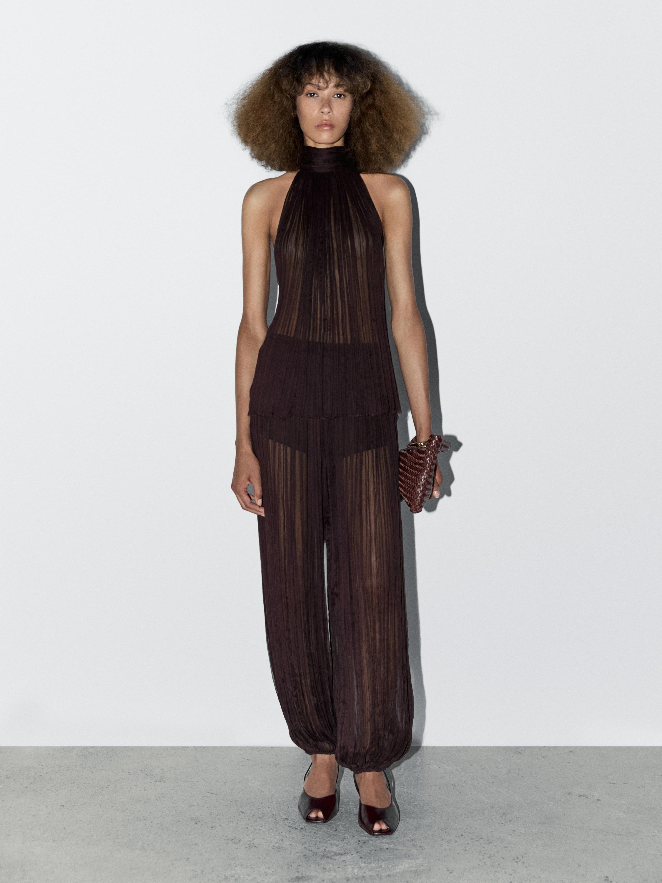 Pleated halter top - STUDIO