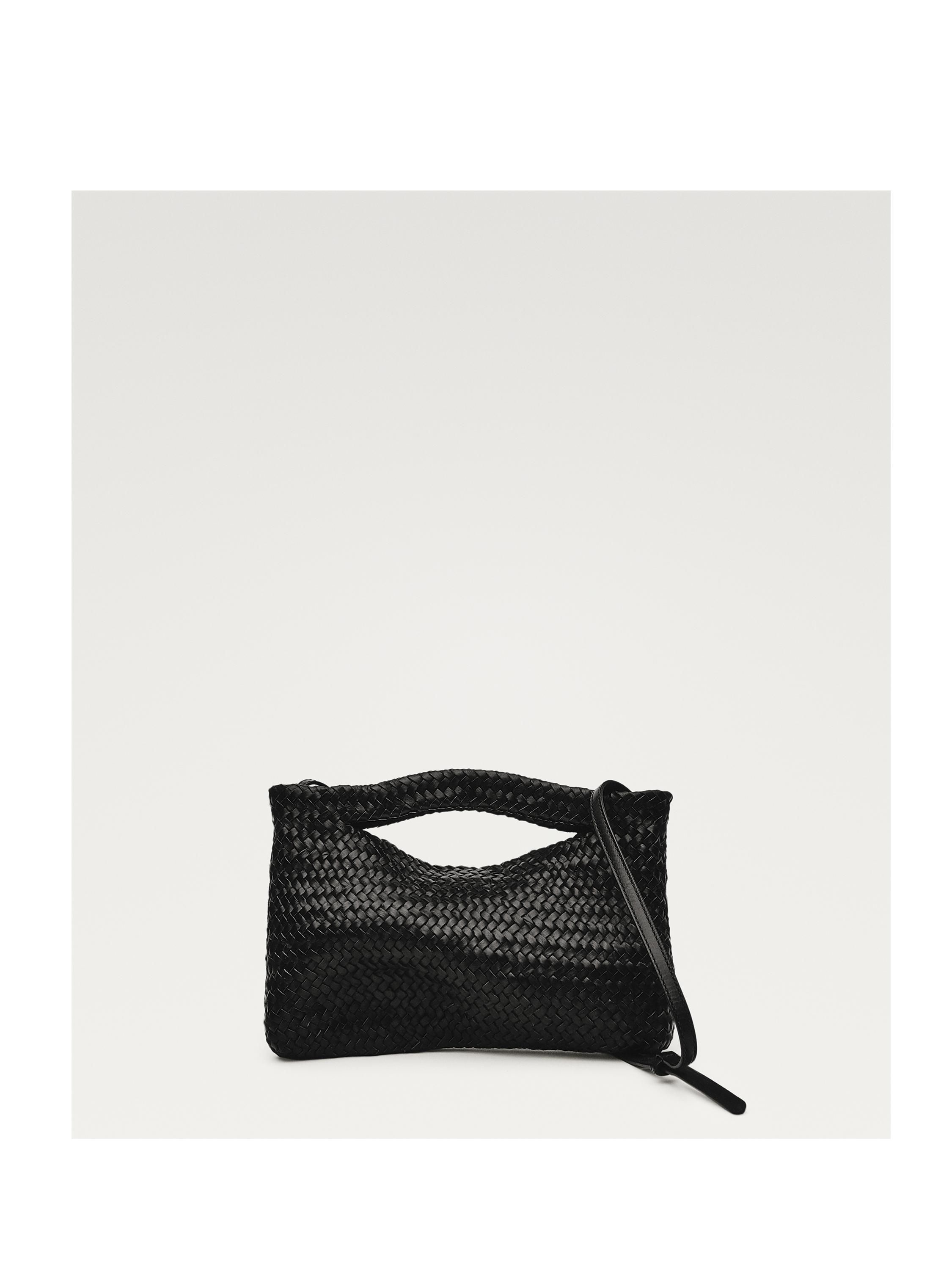 Pletena mini torba od napa kože