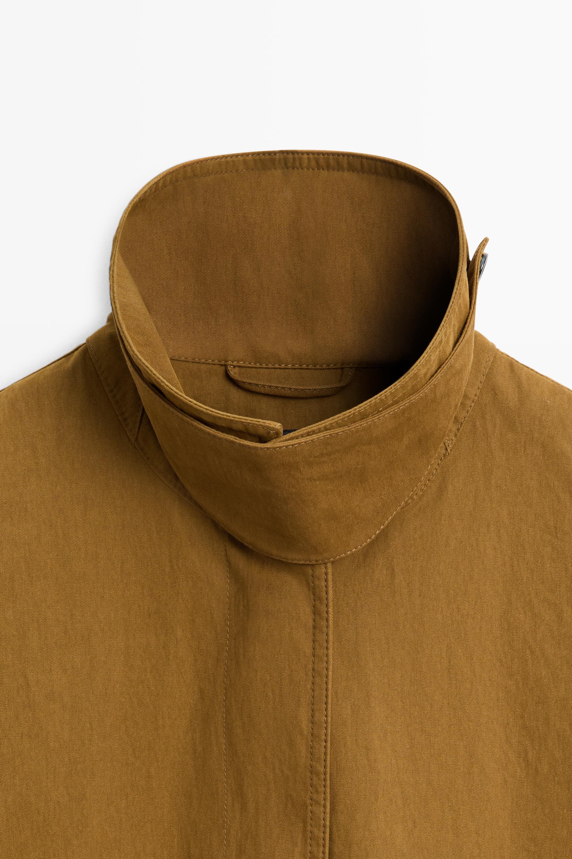 Button-tab cape jacket — 0-013