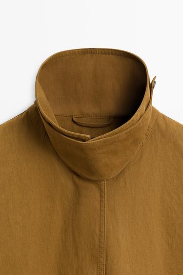 Jacket with collar and buttoned placket — OCHRE 4