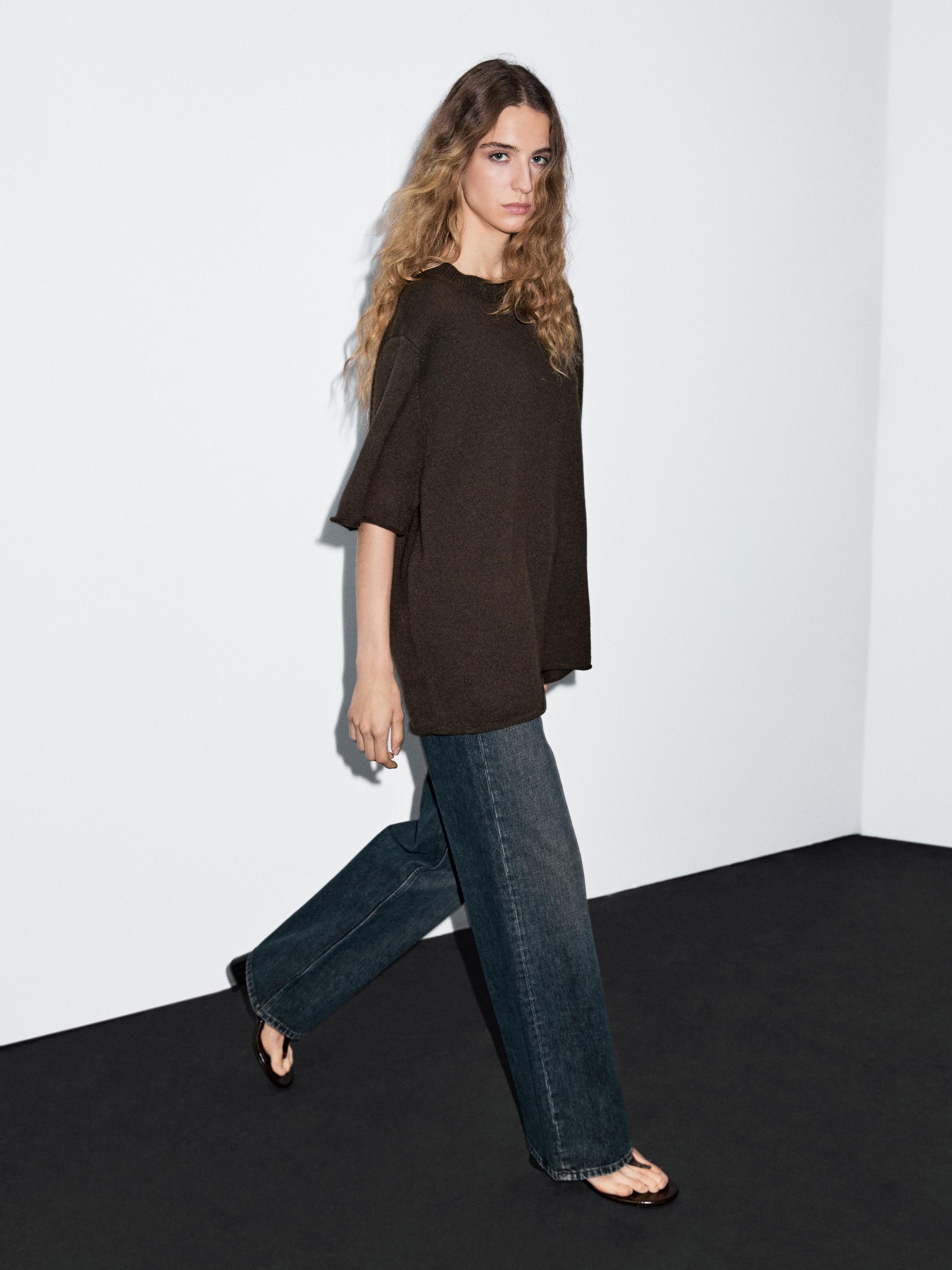 Πλεκτό oversized πουλόβερ από 100% κασμίρι