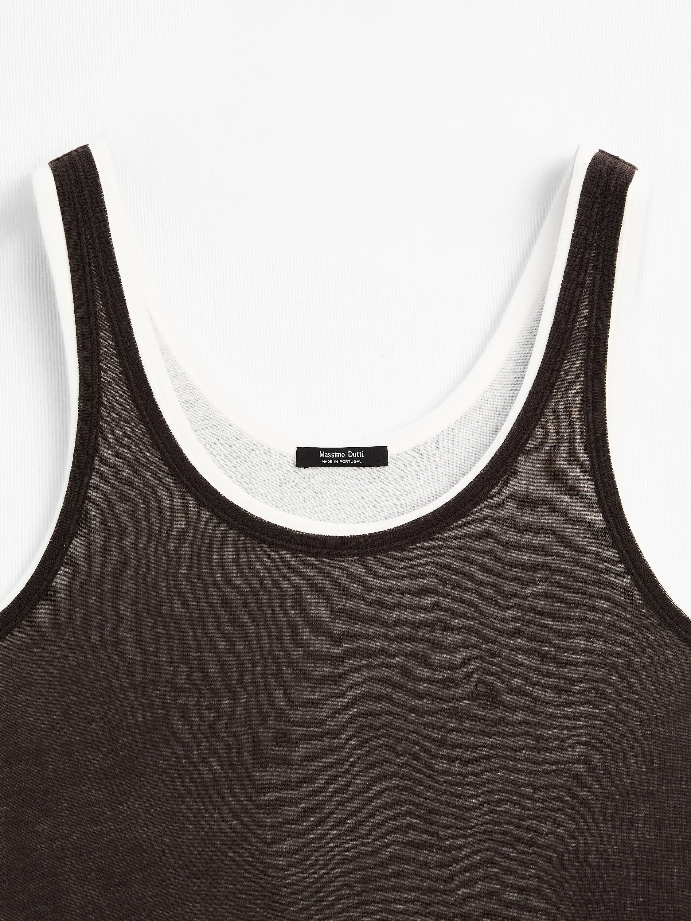 100% cotton double-strap top