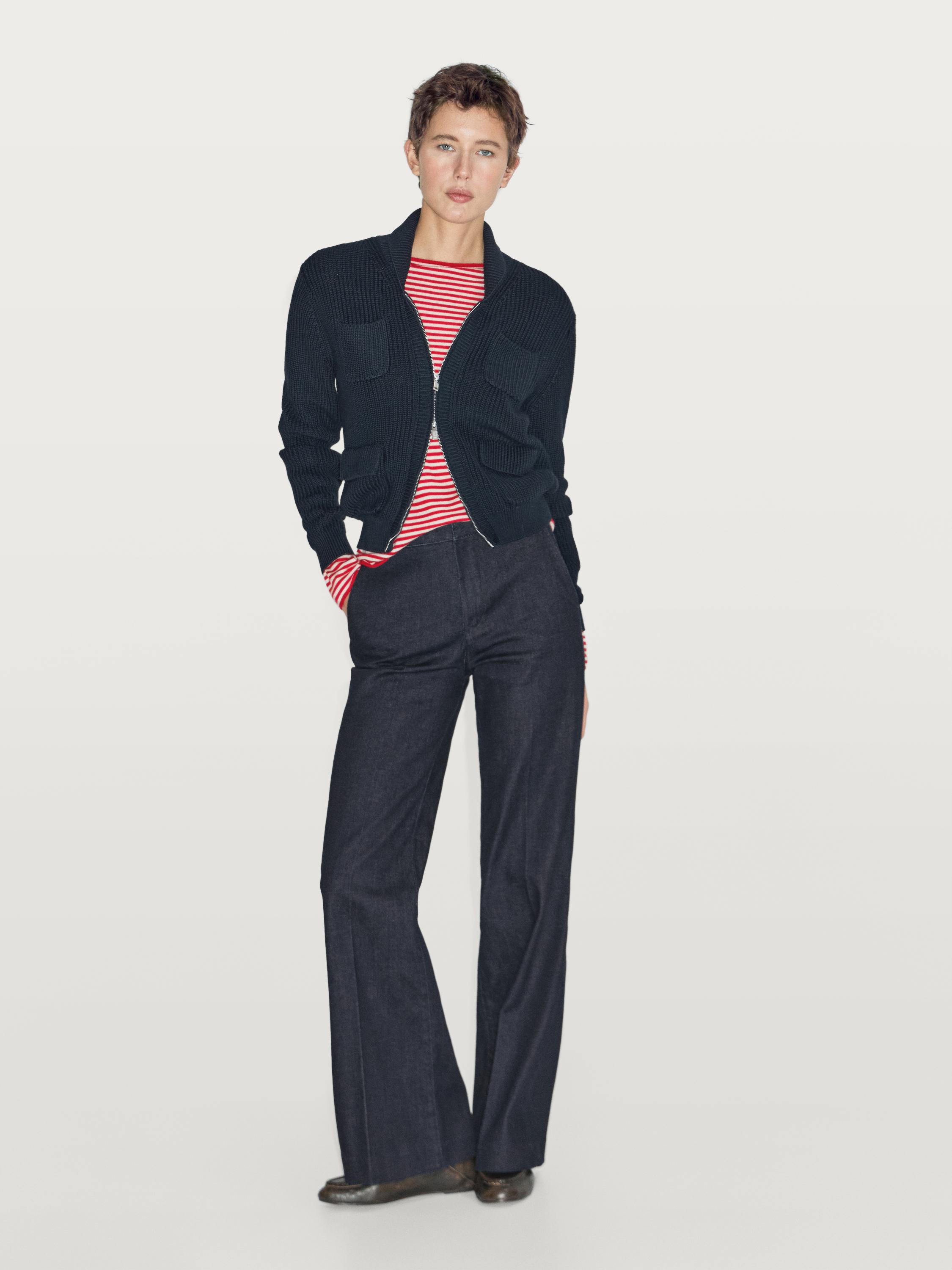 Klokkende jeans met hoge taille