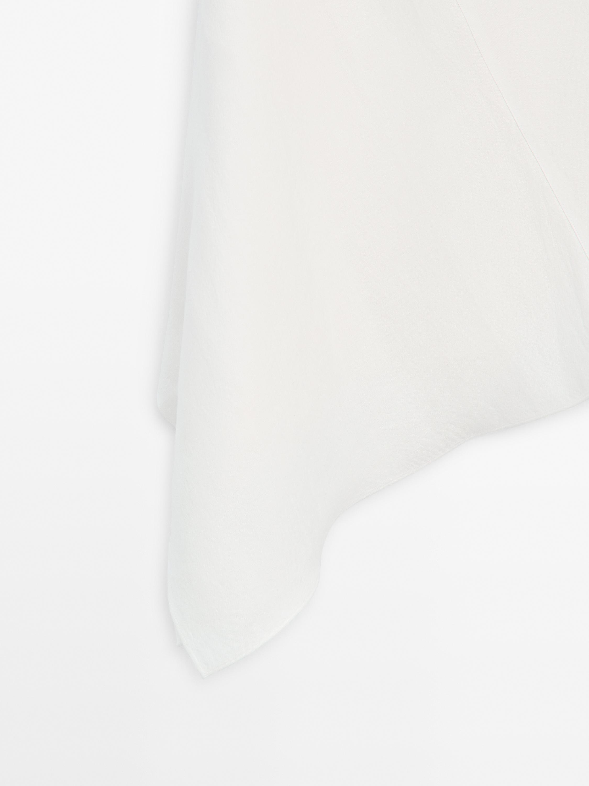 Asymmetric flounce midi skirt