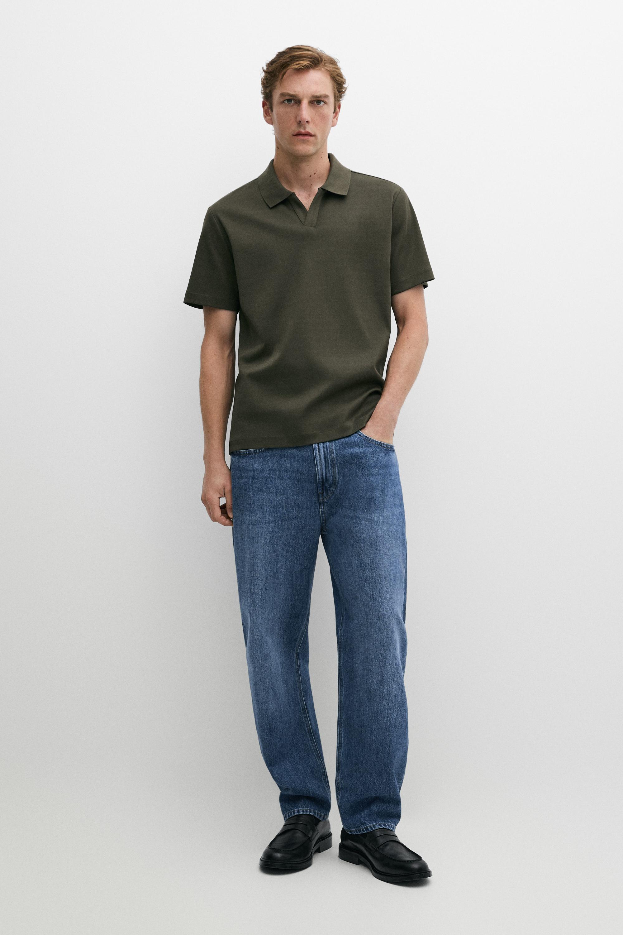 เสื้อโปโลคอวีแขนสั้น