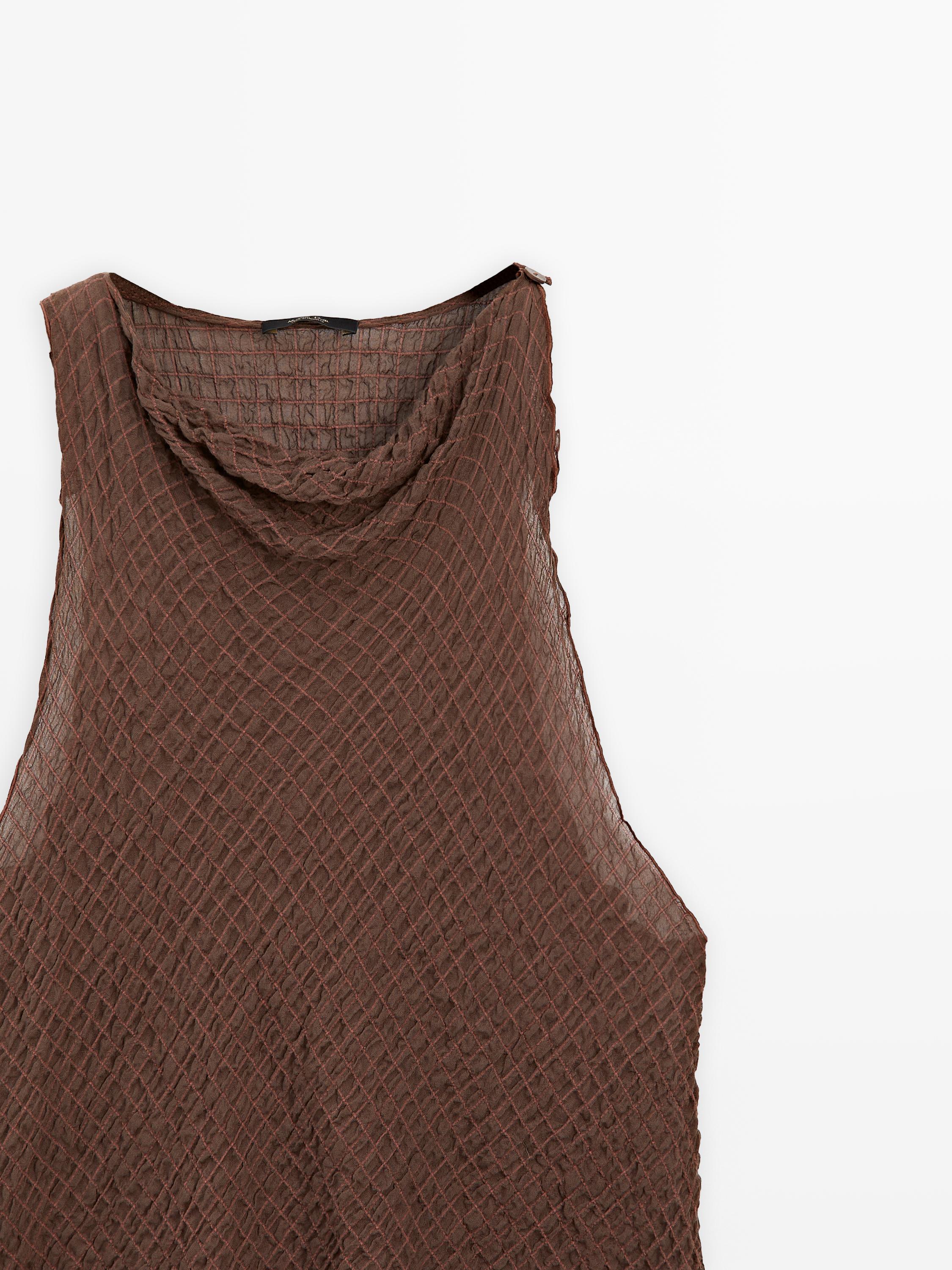 Flowing draped neck top