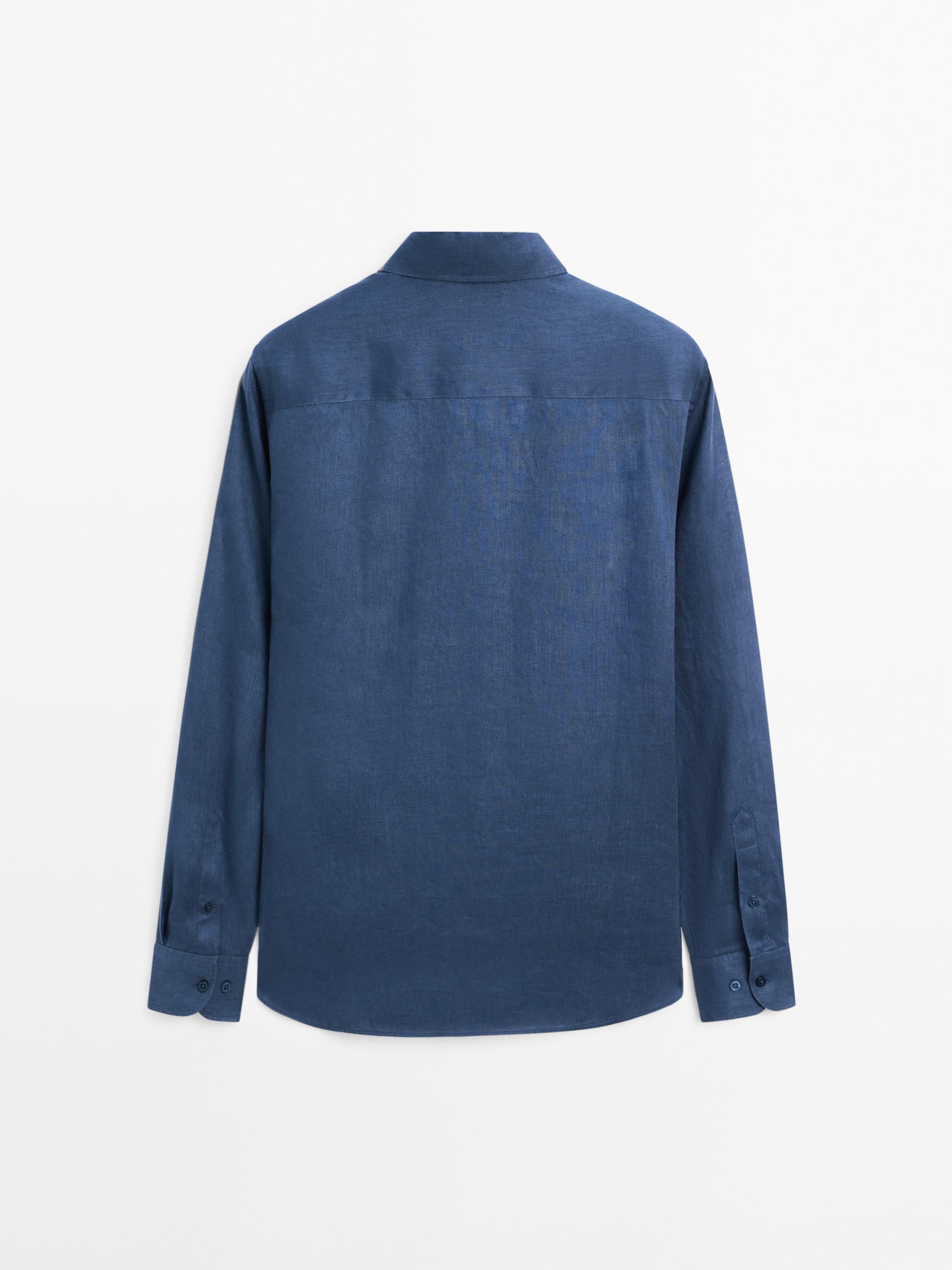 100% linen slim fit shirt