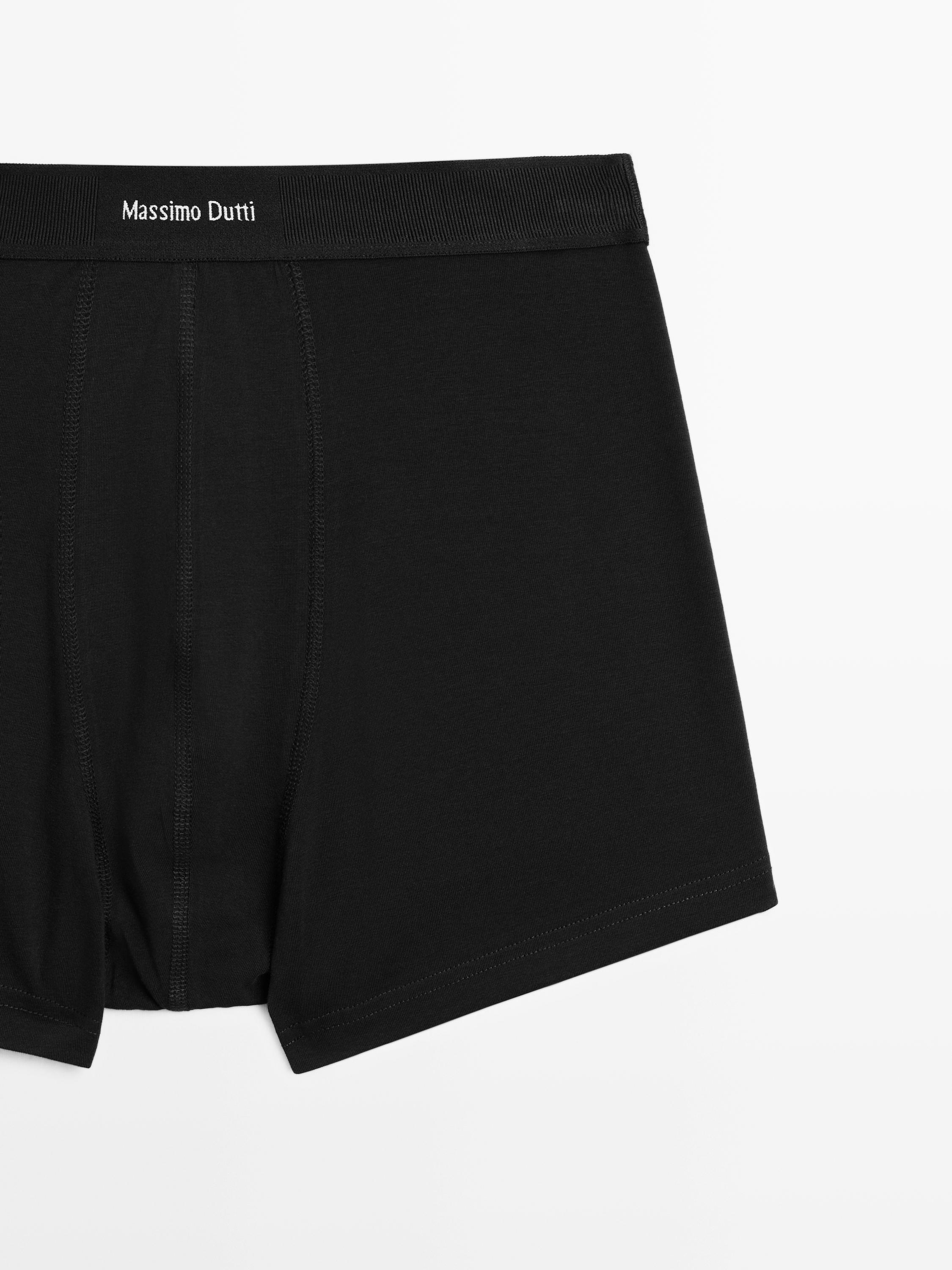 Boxers with logo waistband — BLACK
