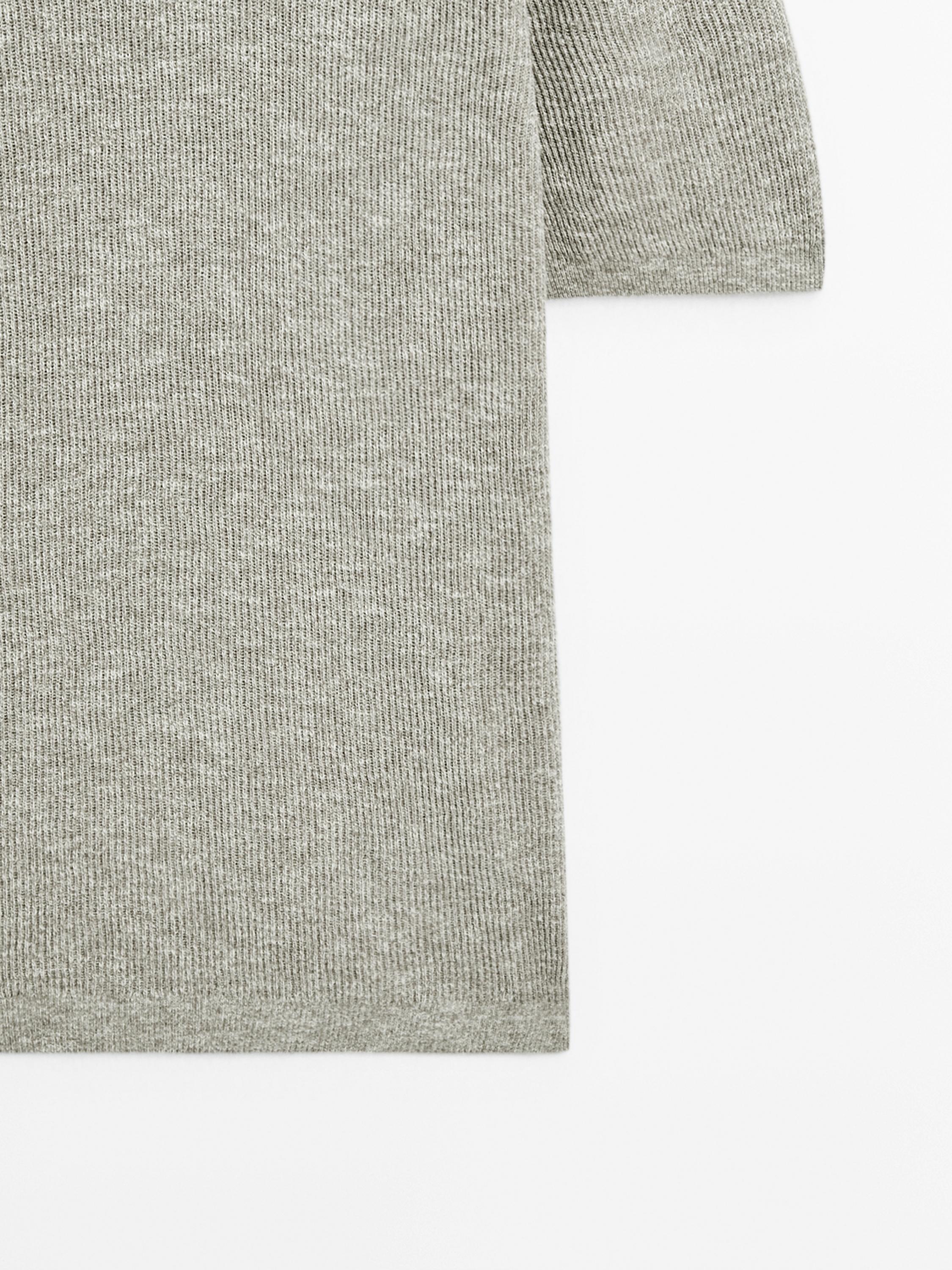 Short sleeve mouliné knit T-shirt