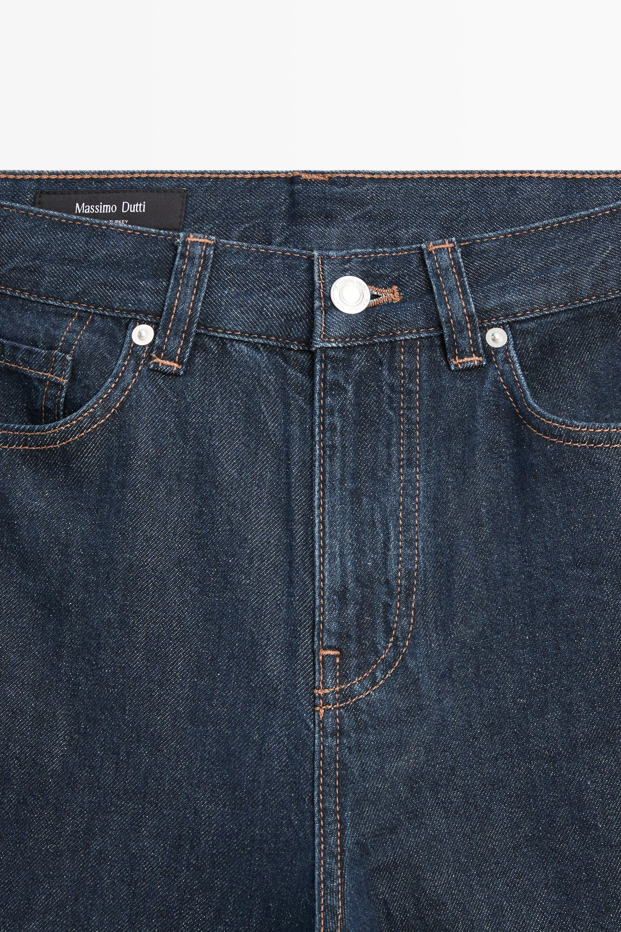 Mid-rise wide-leg cropped jeans — DARK BLUE