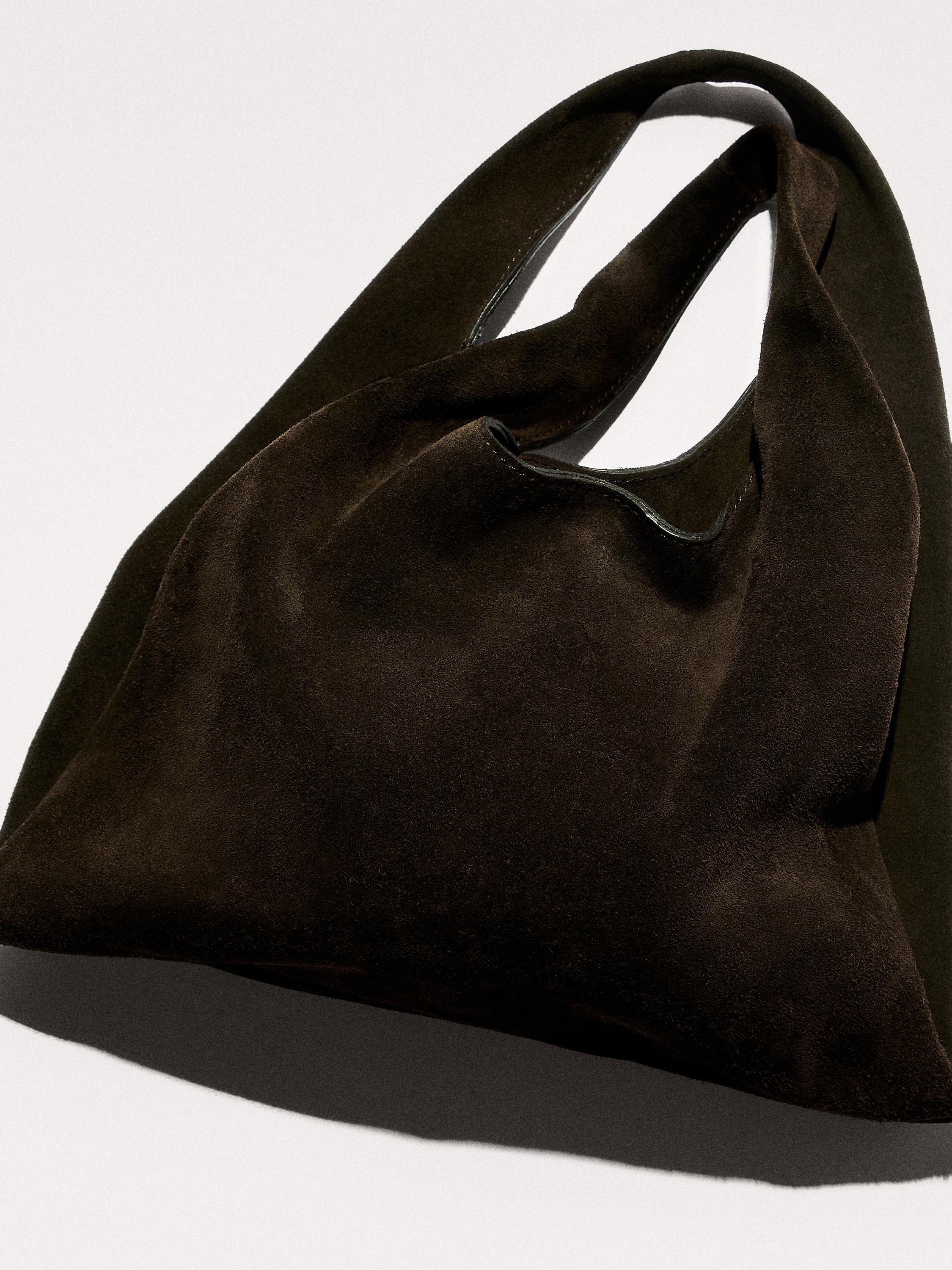 Split suede mini bag