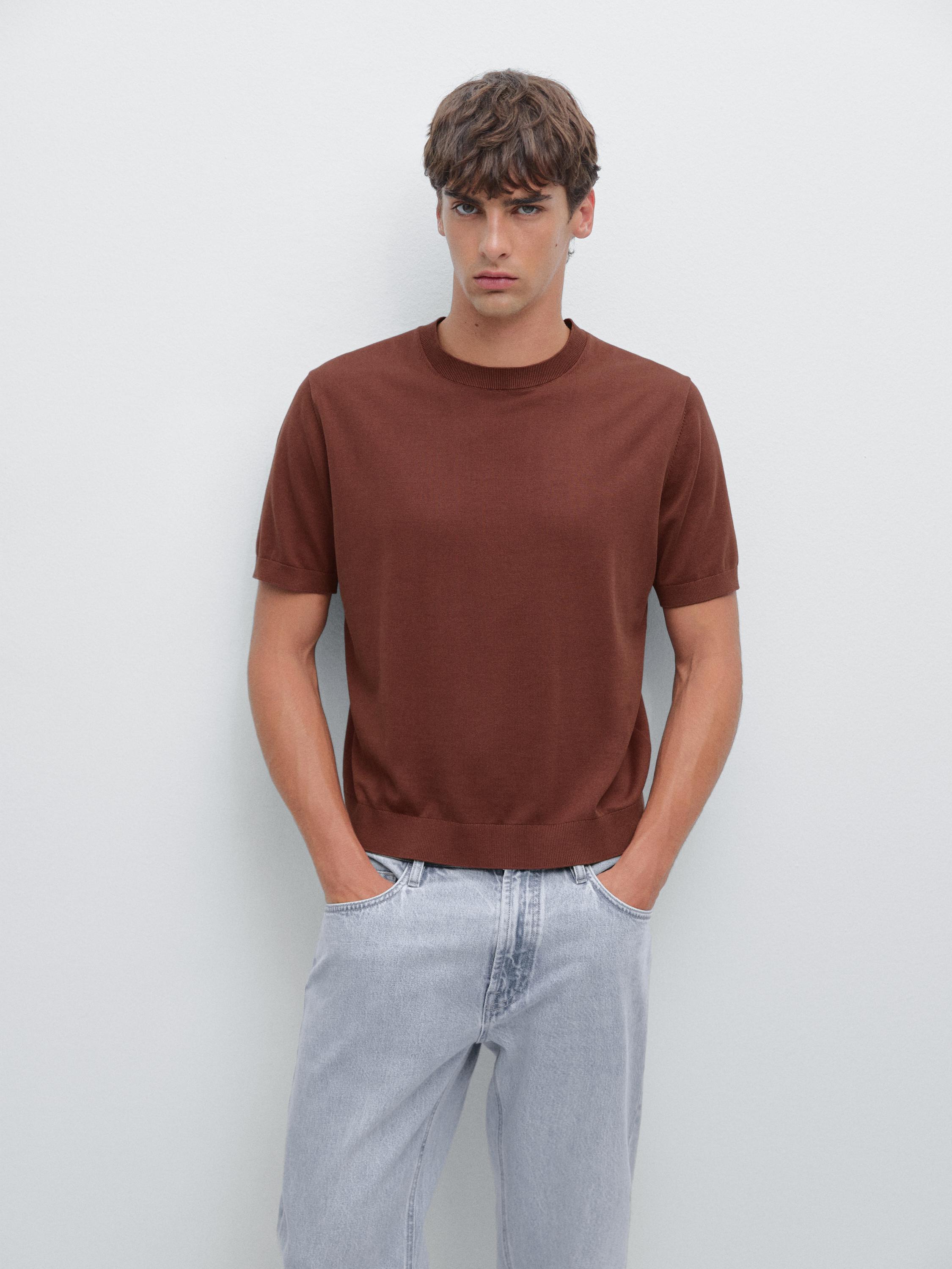 Maglietta in maglia a maniche corte