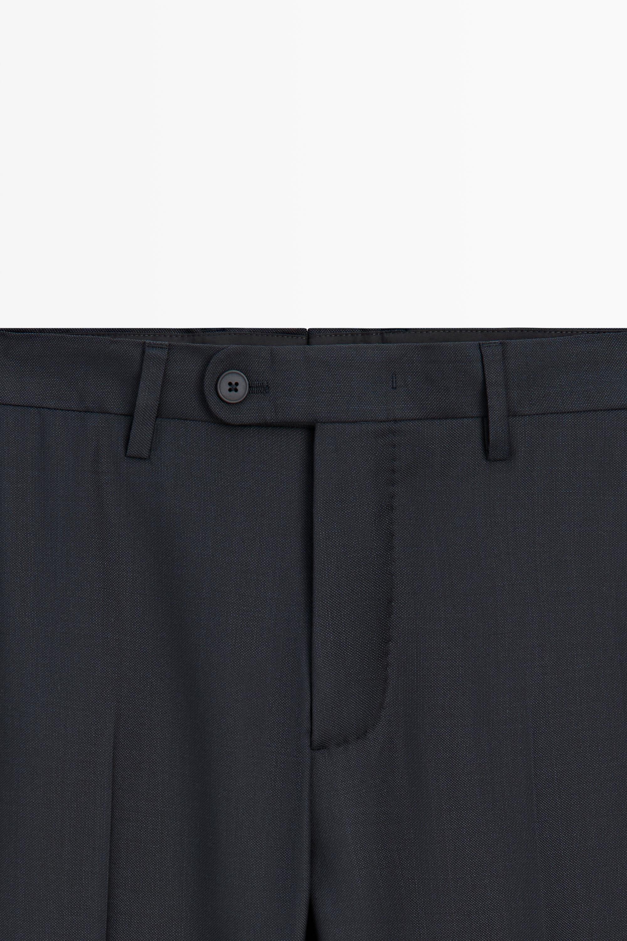 100% wool suit trousers — NAVY BLUE