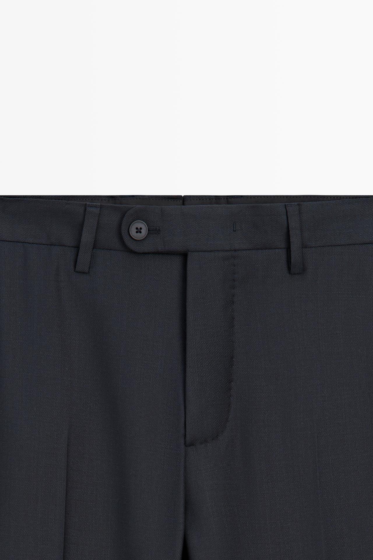 100% wool suit pants — NAVY BLUE