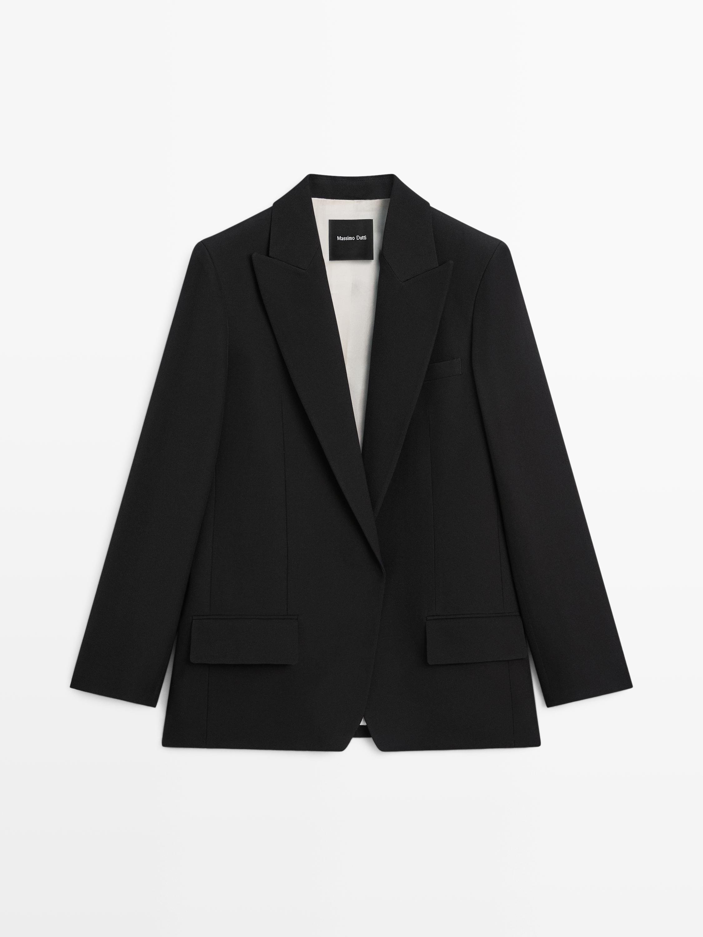 Crepe suit blazer