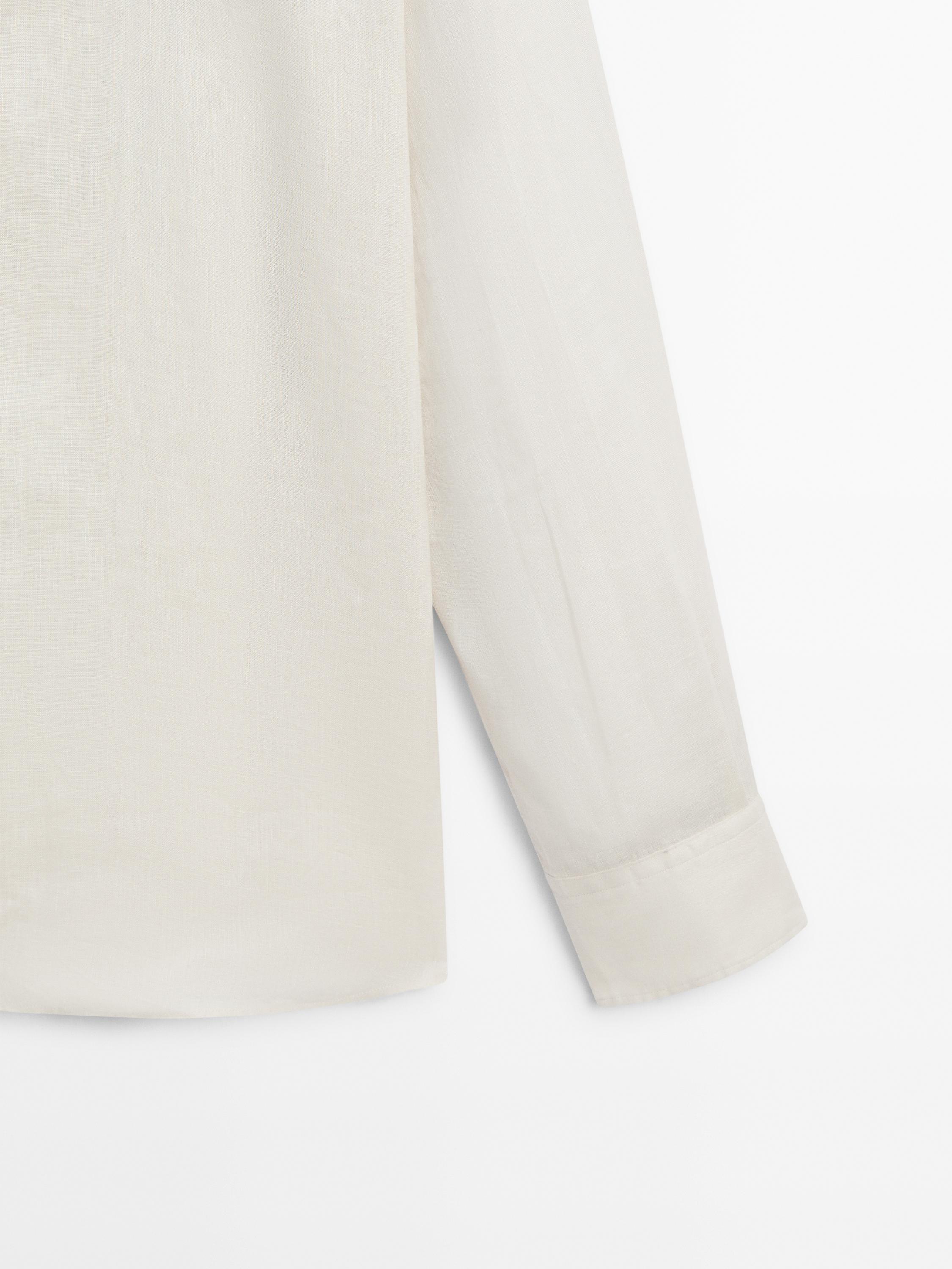100% linen slim fit shirt