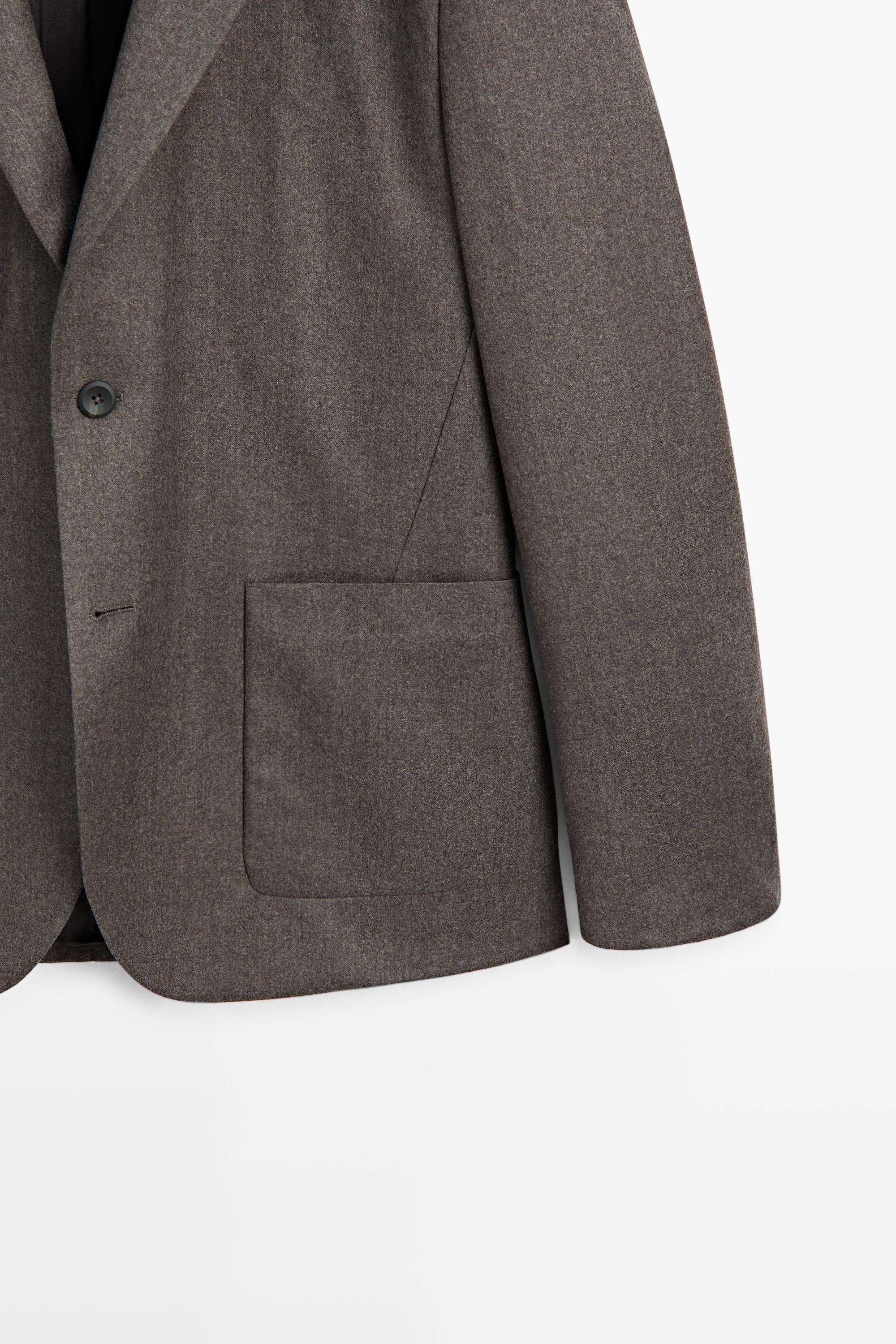 100% wool suit blazer — MINK