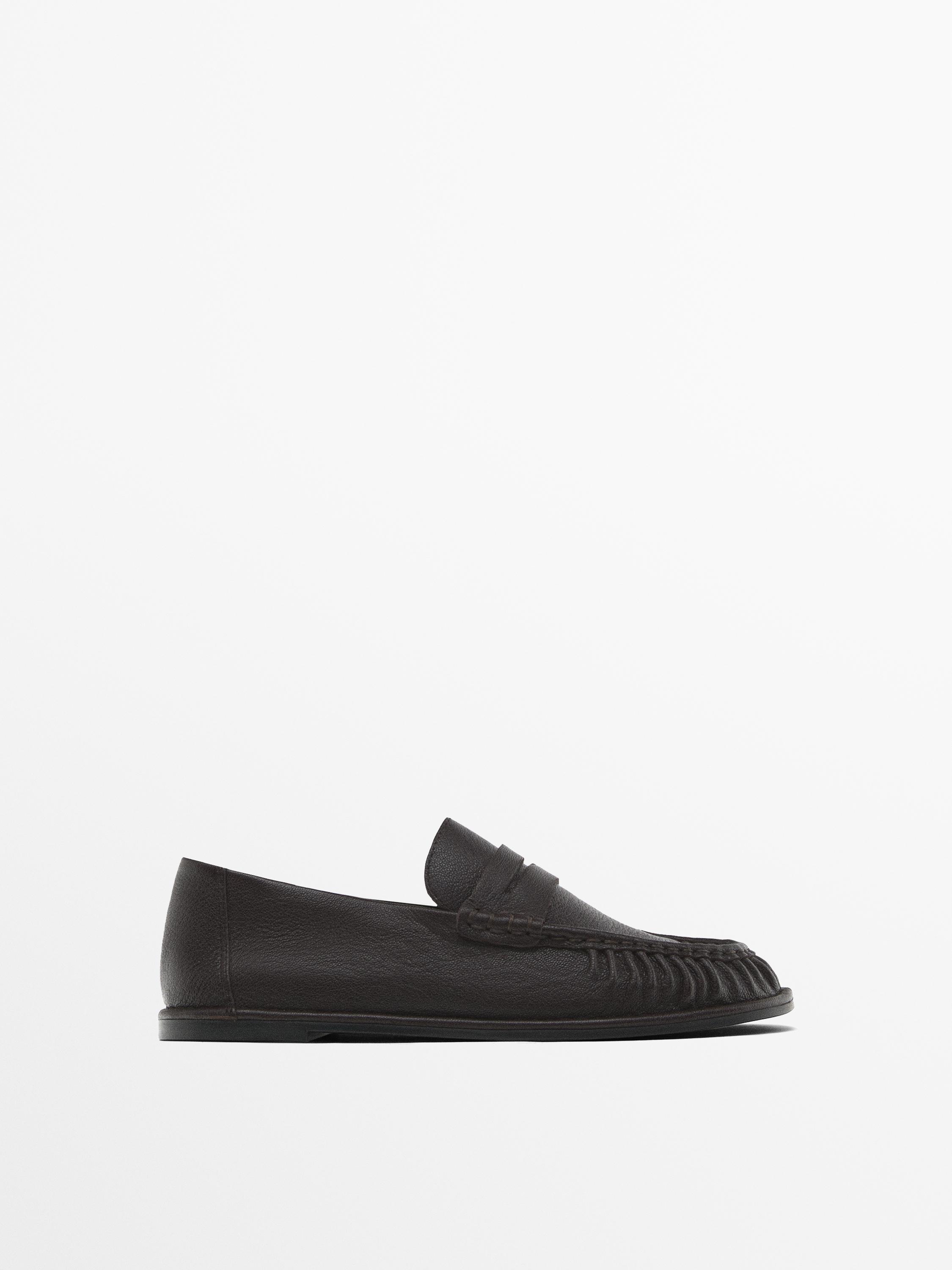 Leather penny loafers