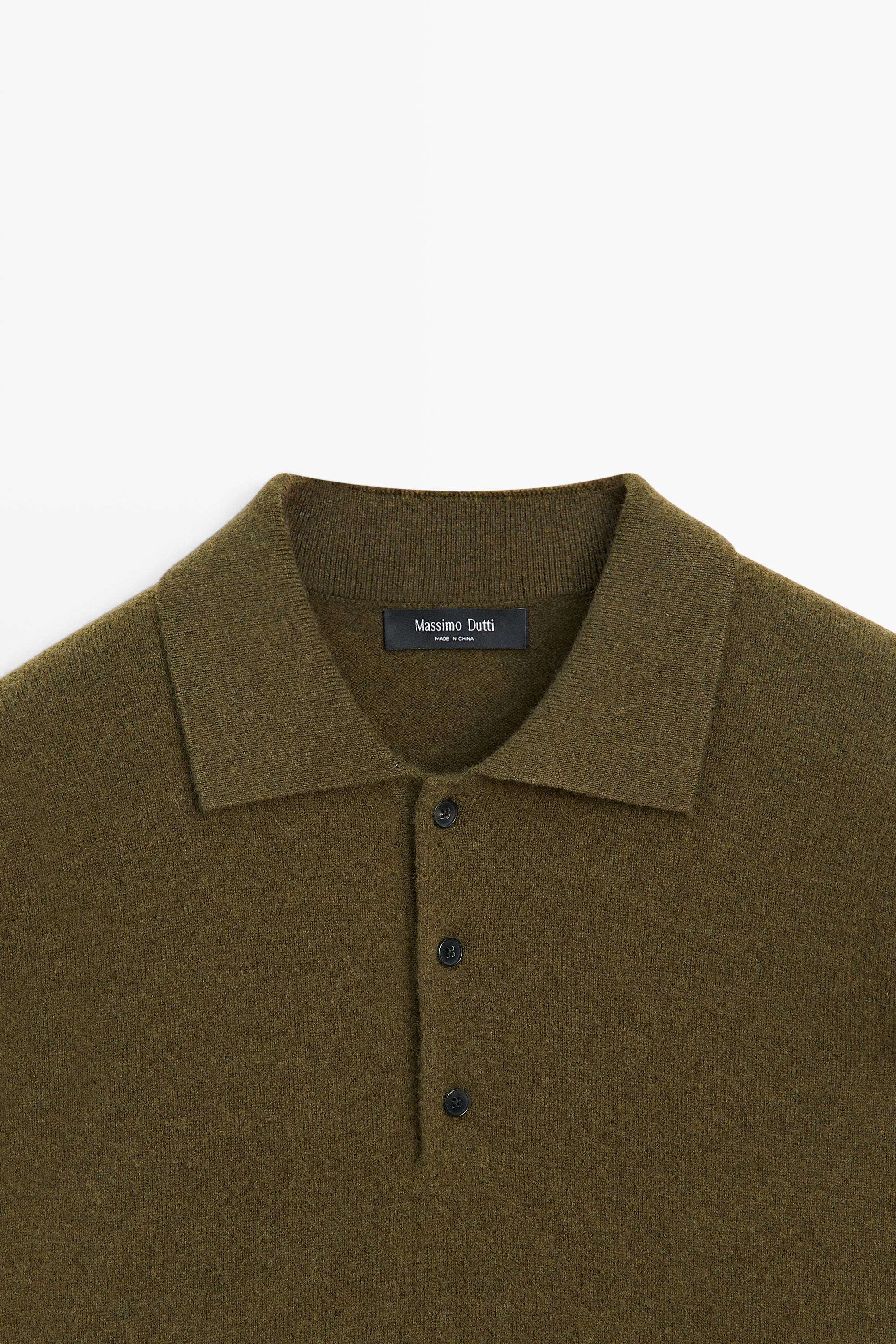 Massimo Dutti Yün kaşmir karışımlı polo kazak