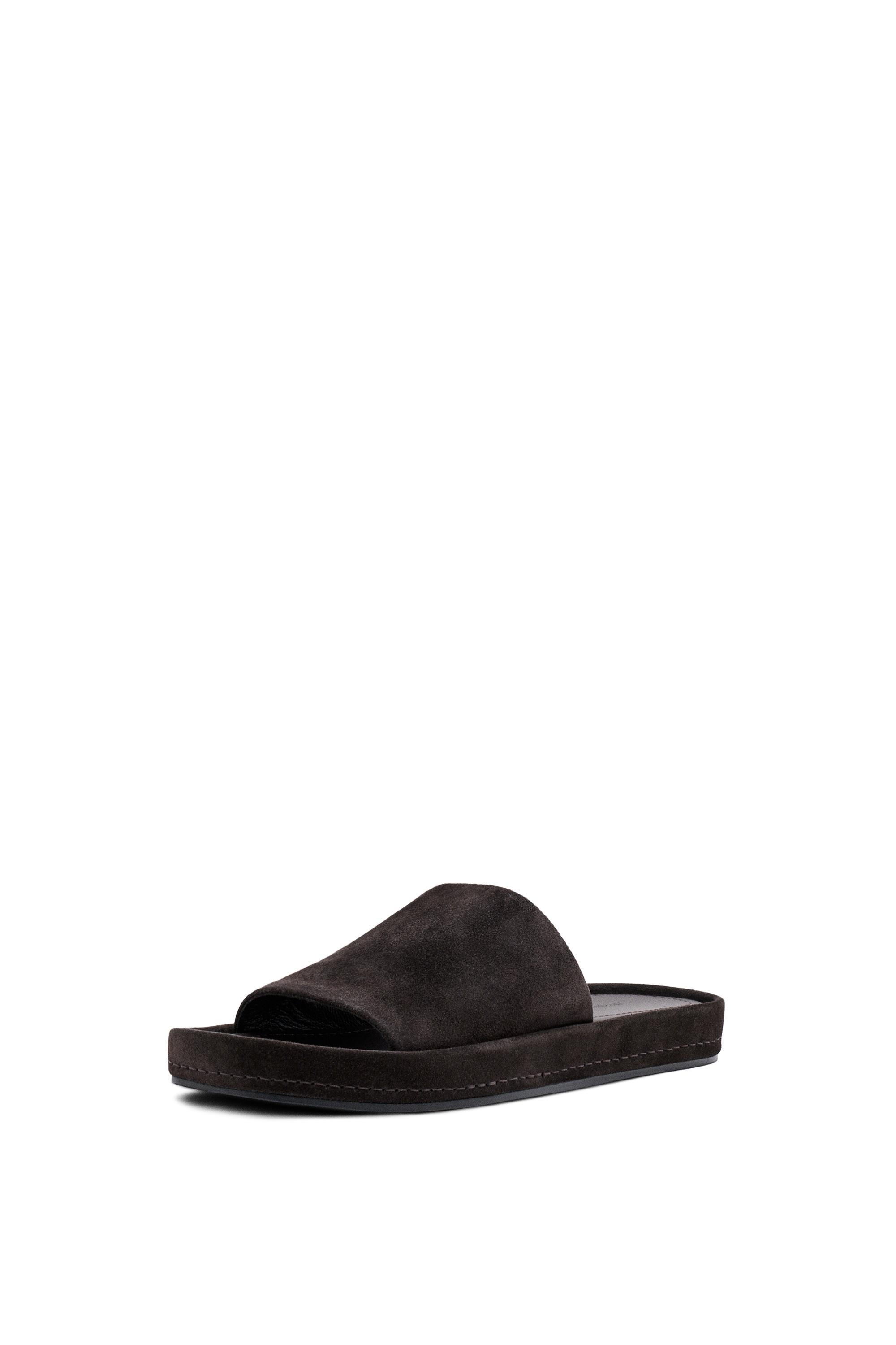 Platform slide sandals — BROWN