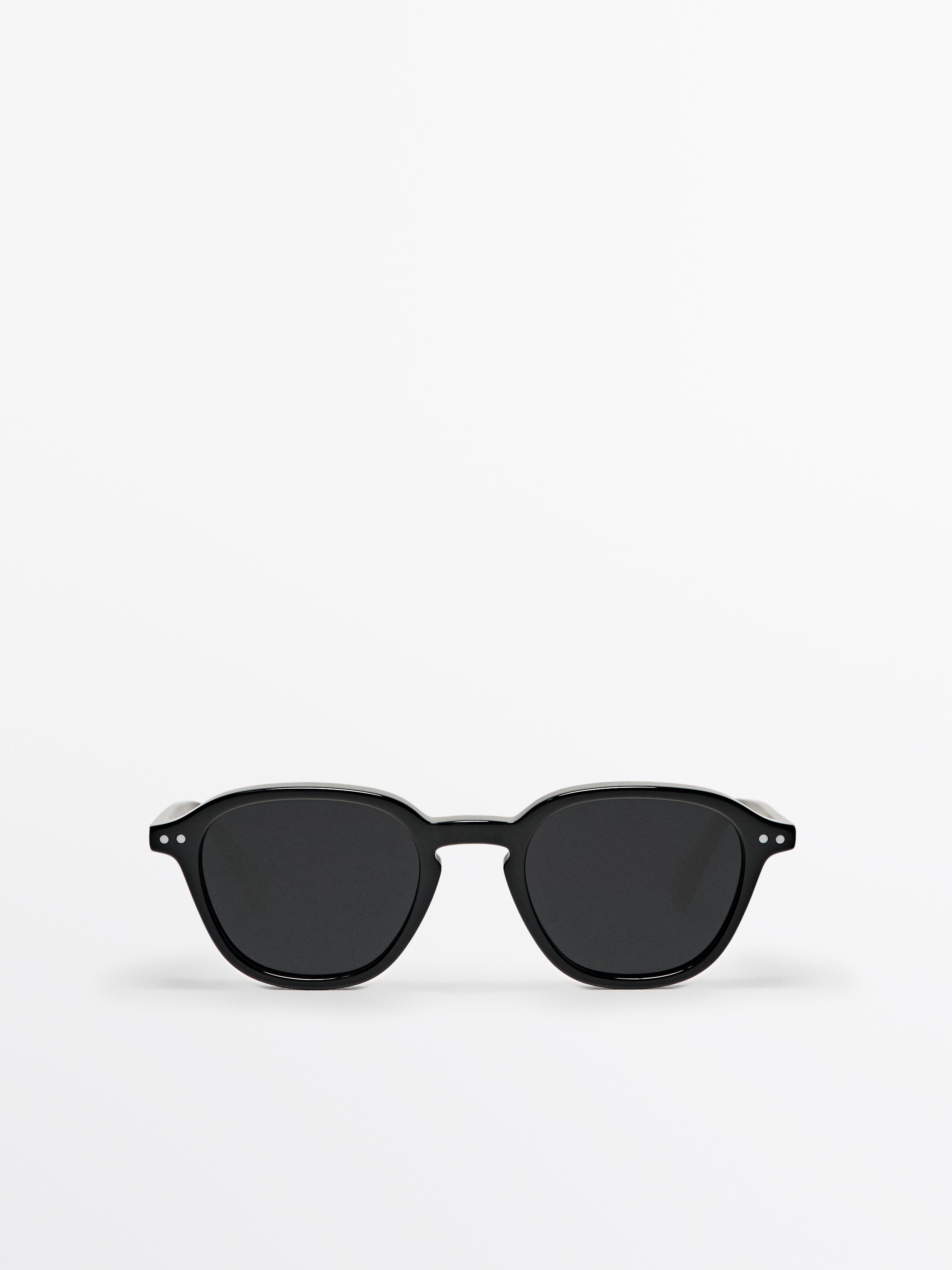 Round resin sunglasses