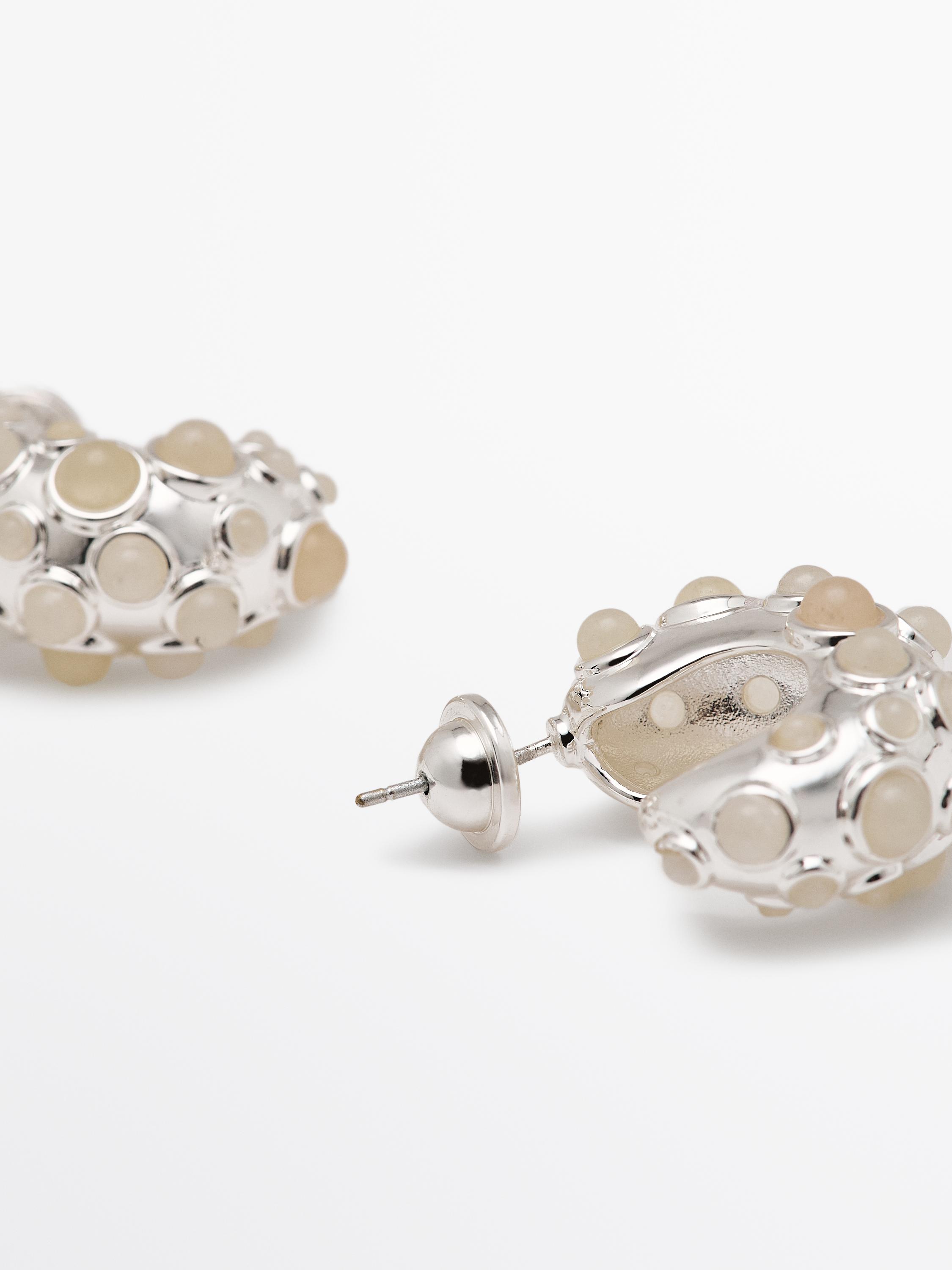 Droplet earrings with stones - Limited Edition