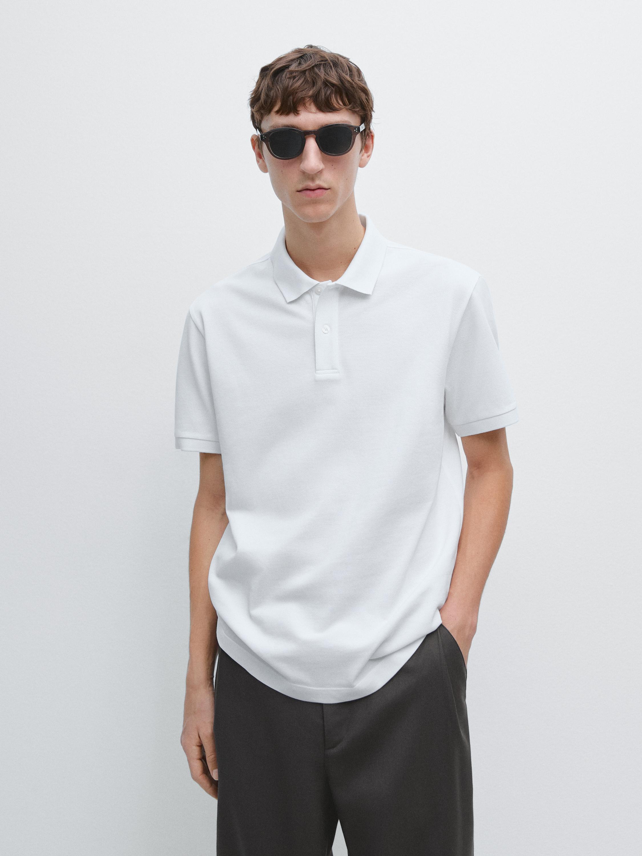 Polo piqué micro estructura algodón