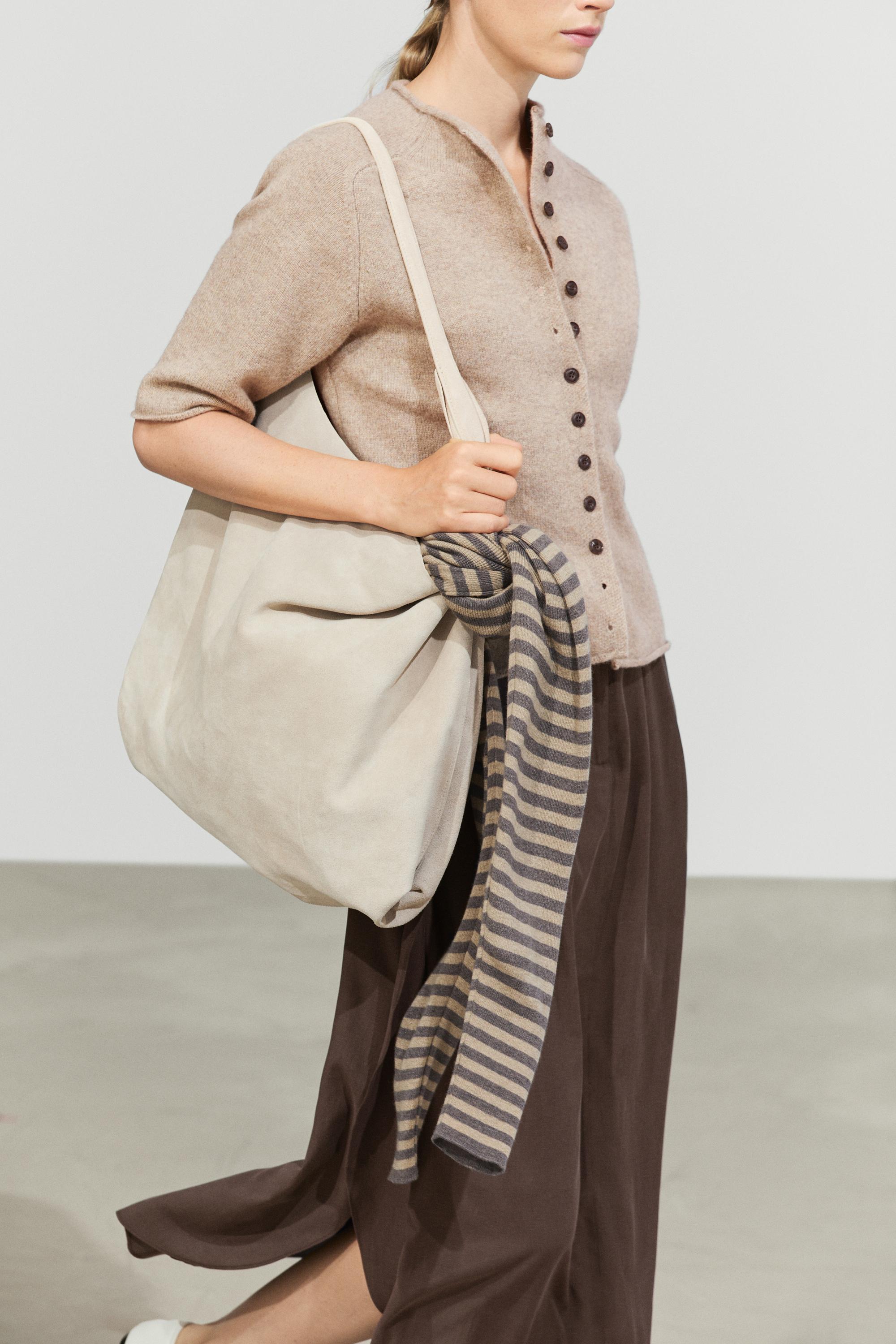 Strick-Cardigan aus 100 % Wolle mit Stehkragen