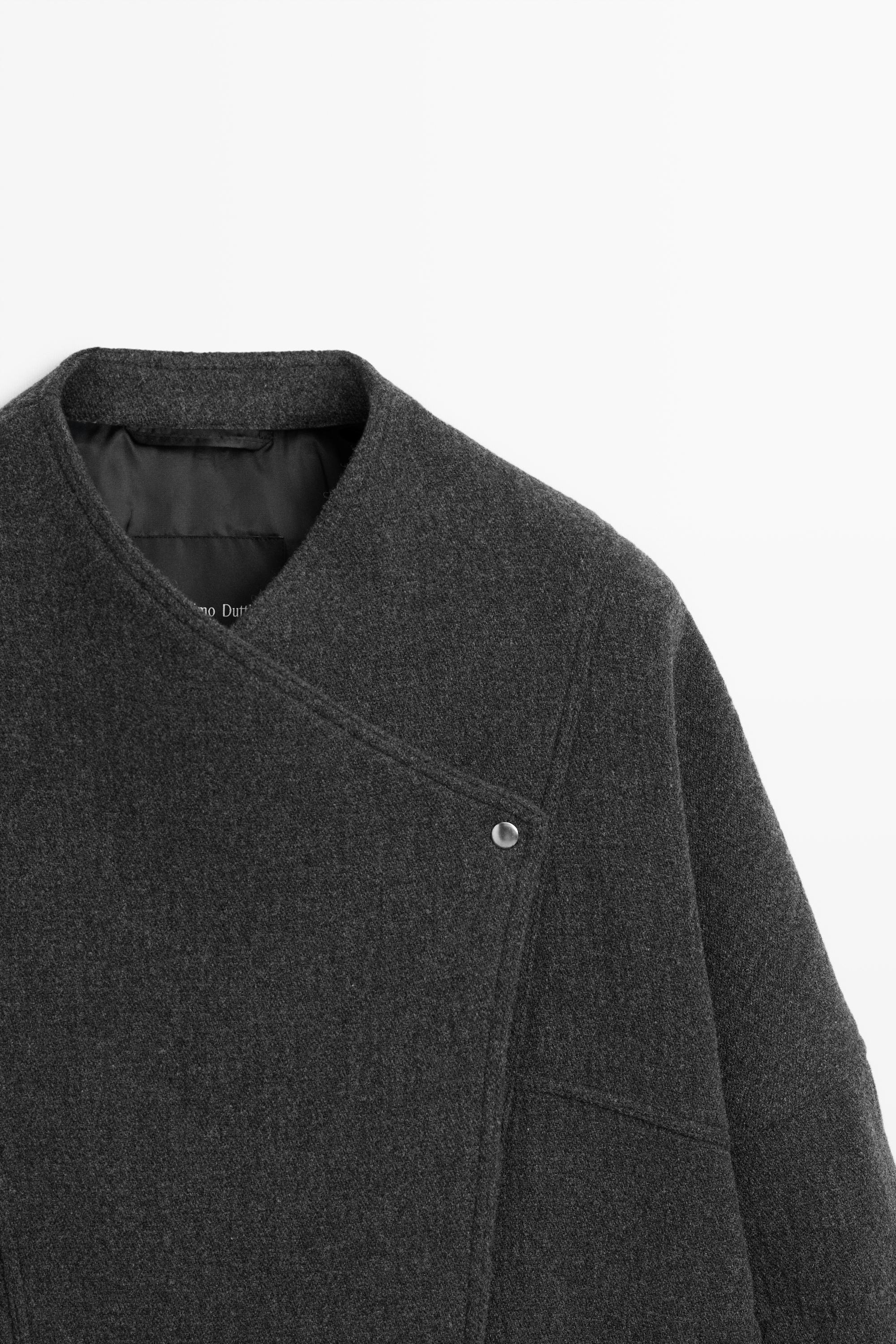 Wool blend bomber jacket — GREY
