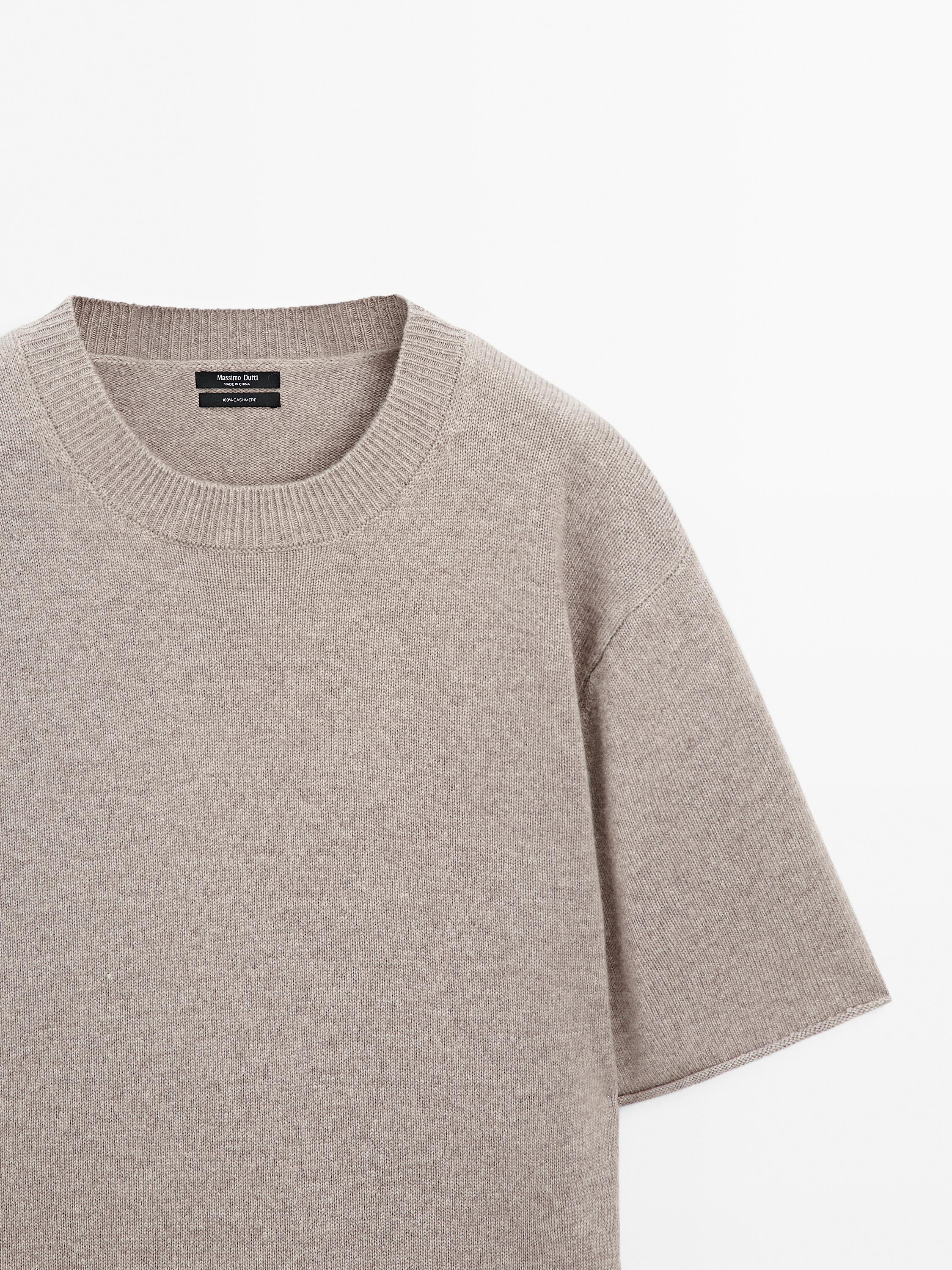 100% cashmere oversize knit sweater