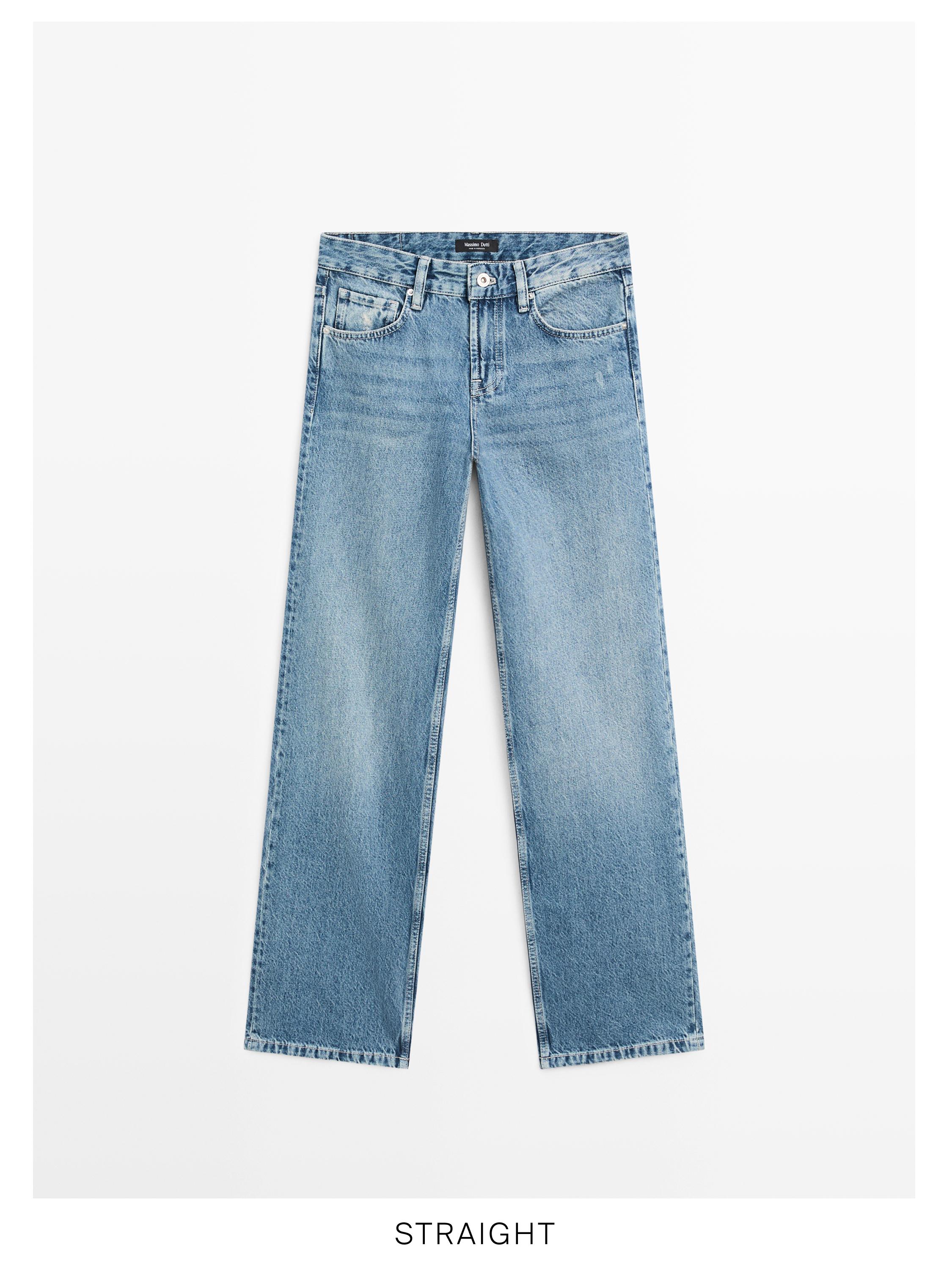 High-waist boot-cut jeans — Light Blue