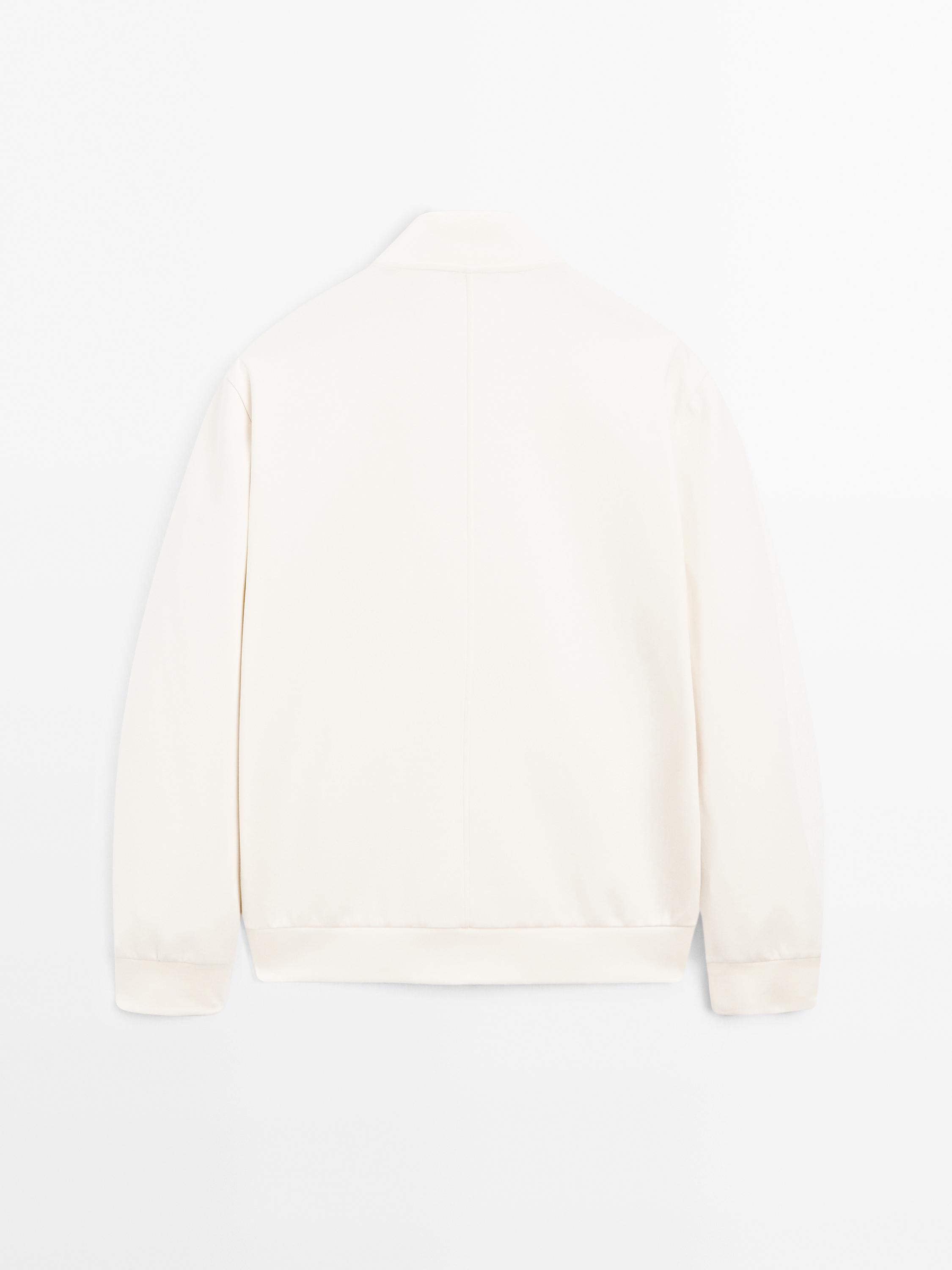 Cotton blend bomber jacket