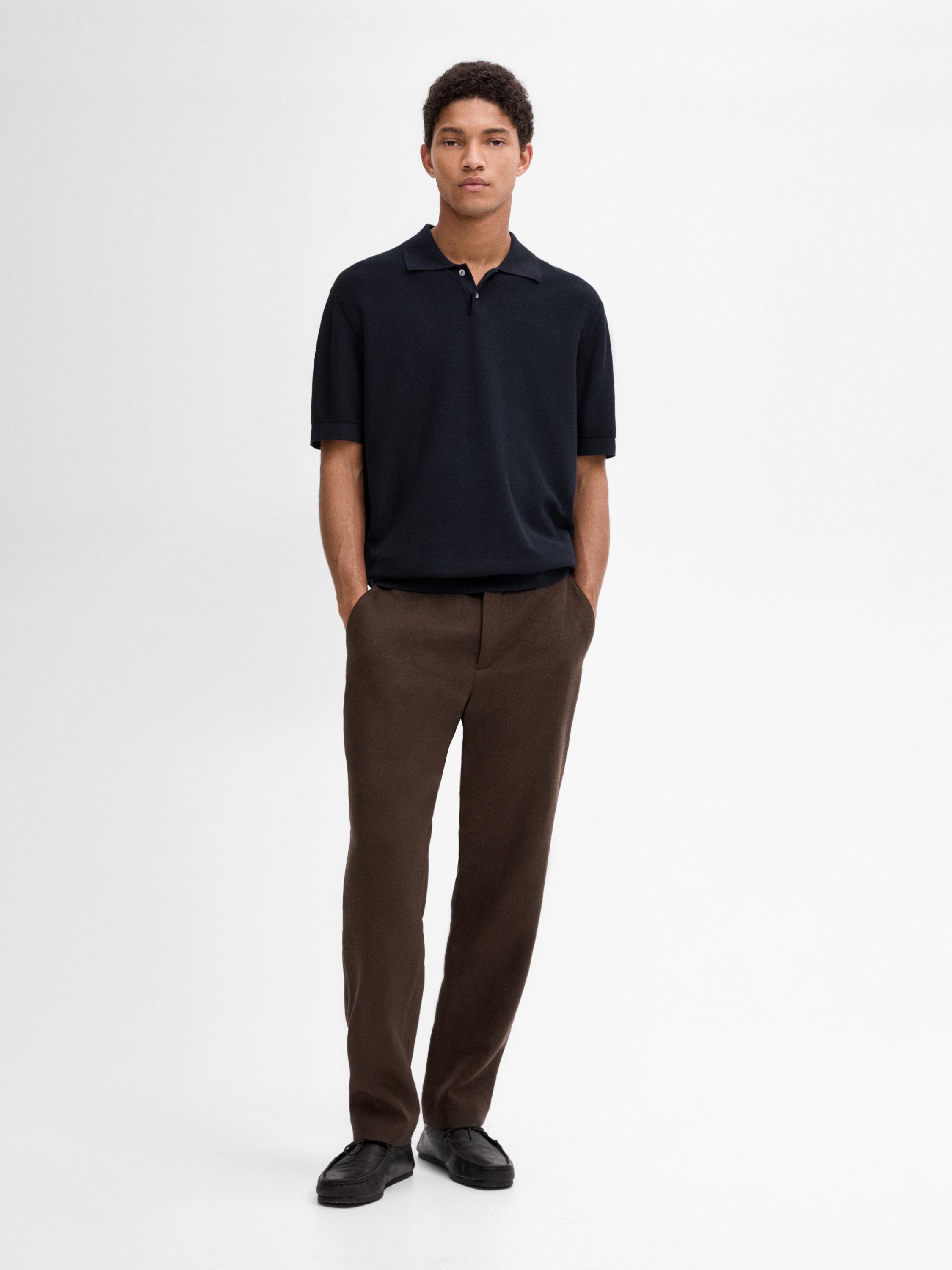 100% cotton knit polo shirt
